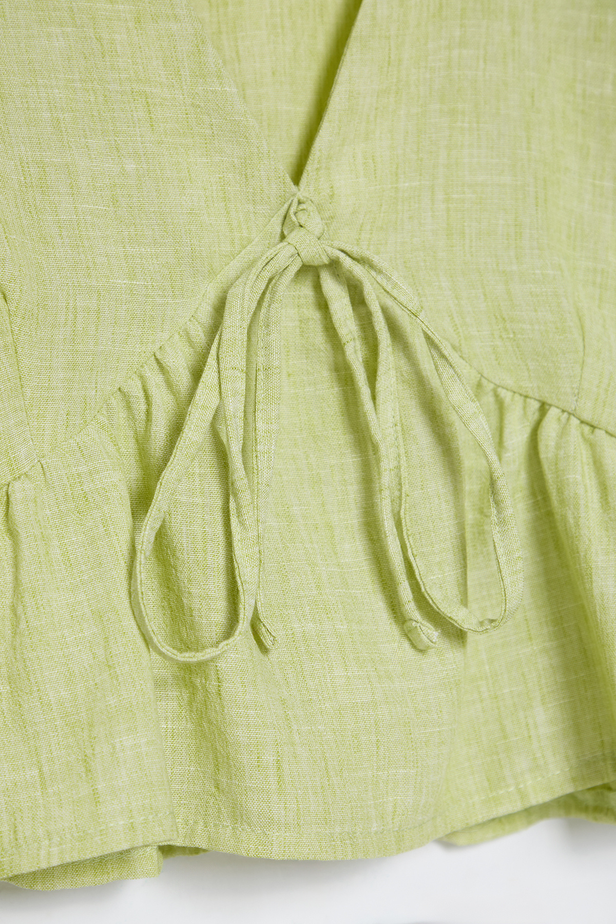 Trendyolmilla  Fıstık Yeşil Dokuma Alt-Üst Takım TWOSS25AU00017 - Görsel 8