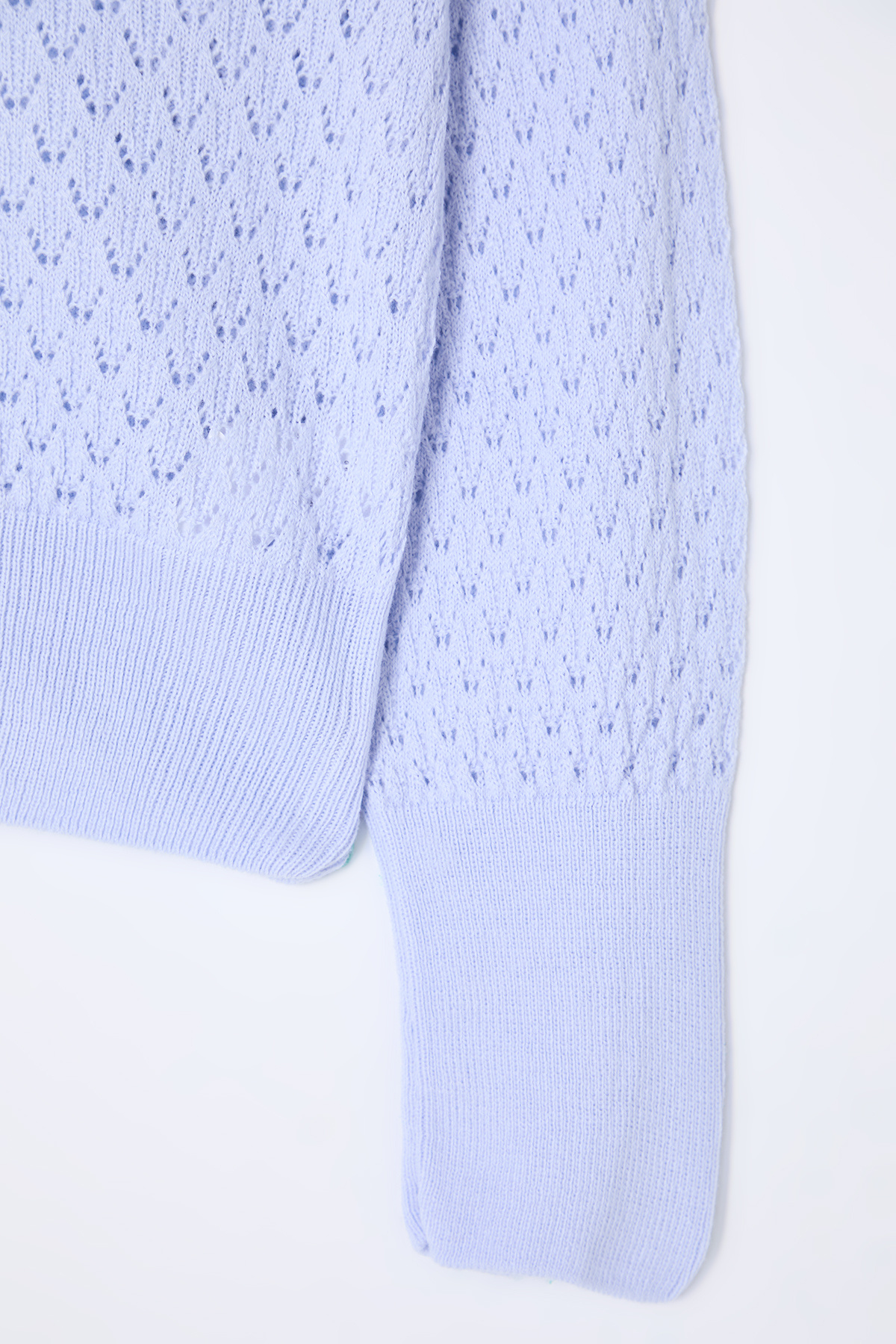 Edit by Trendyol-Gray Crew Neck Openwork Oversize Knitwear Sweater Tedaw25Kz00063 7
