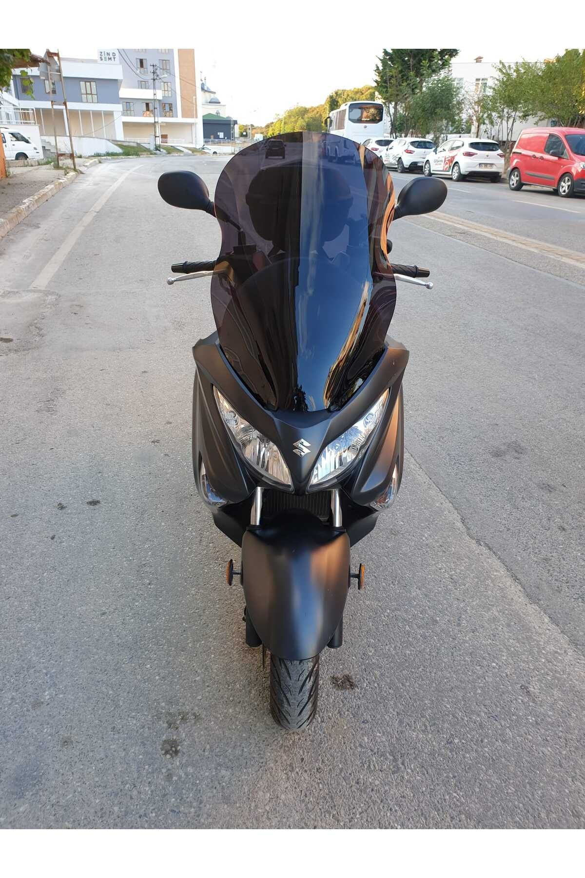 Suzuki Burgman 125 200 Siperlik Ön Cam 2002 2012 Model 54cm siyah Renkli 4mm