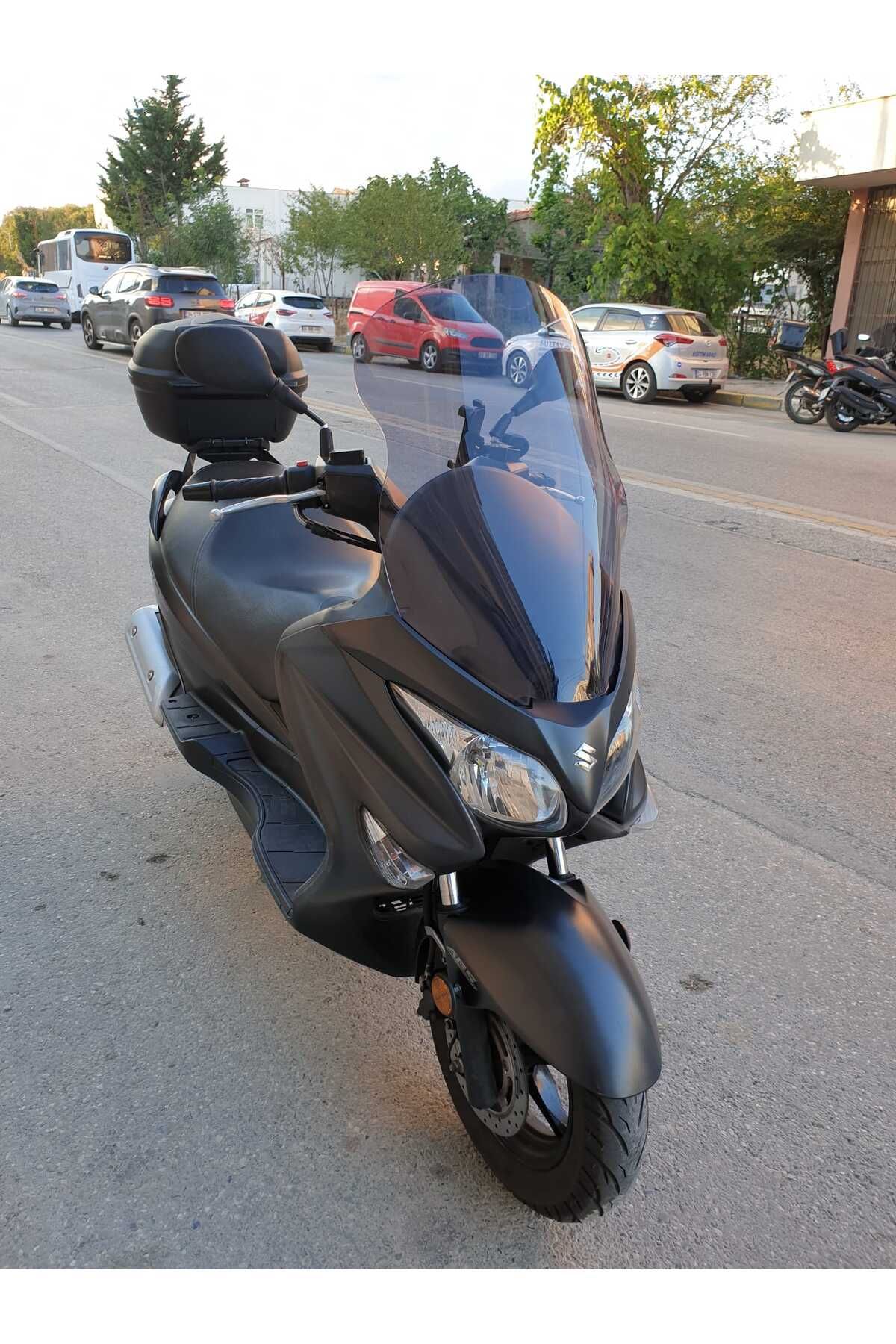 Suzuki Burgman 125 200 Siperlik Ön Cam 2002 2012 Model 54cm Füme Renkli 4mm