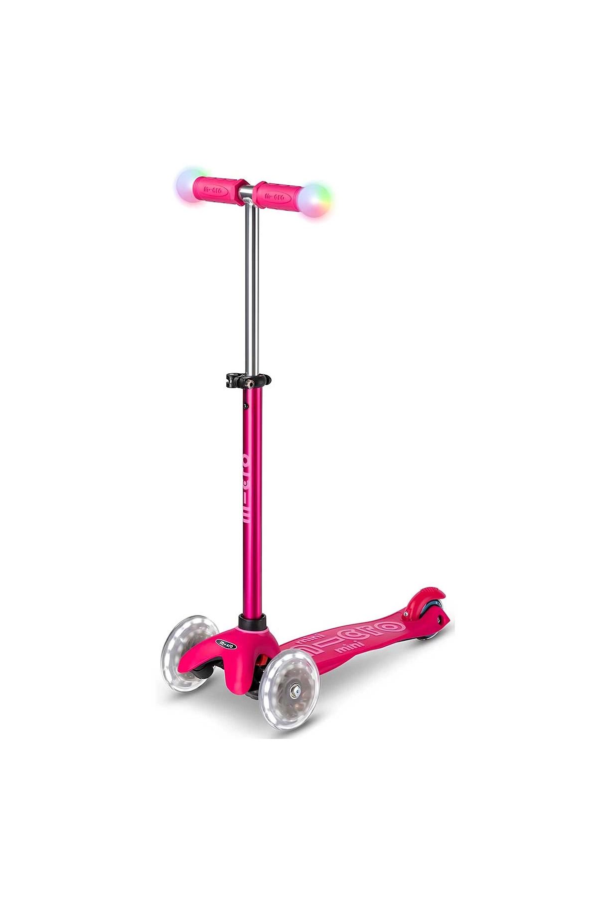 TOYFEST Micro Mini2Grow Deluxe Magic LED 3 Tekerlekli Scooter Pink