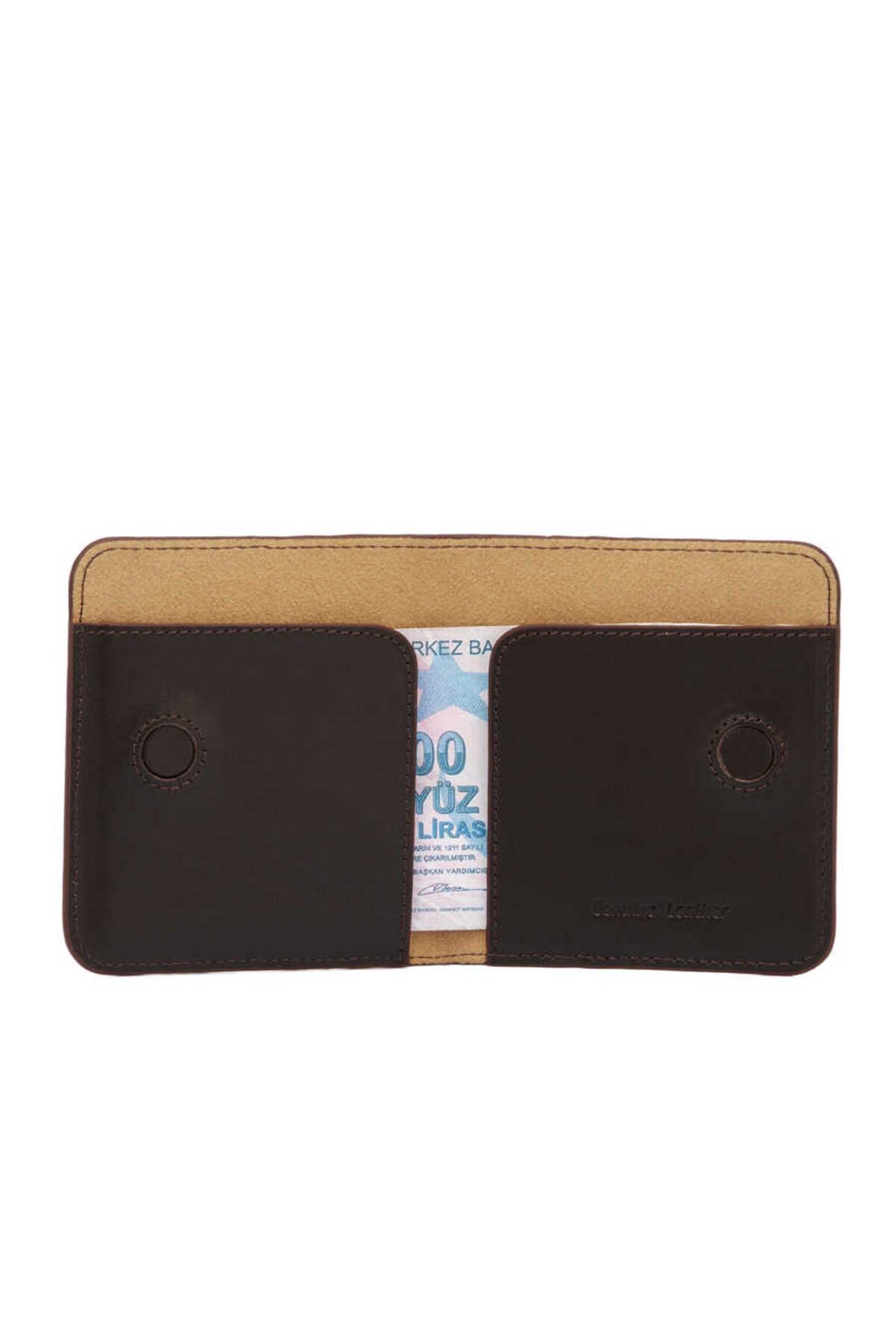 Tergan-Men's Brown Leather Wallet - S1Ce 00001639 -W14 2