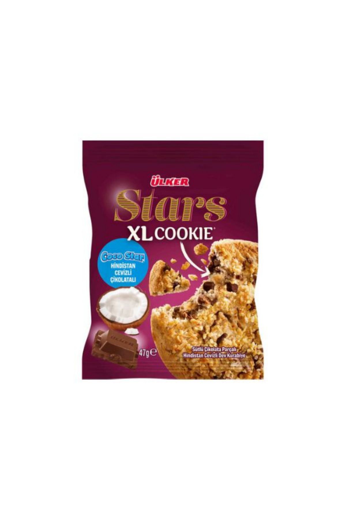 Ülker Ülker Stars Xl Hindistan Cevizli Çikolatalı Cookie 47 Gr