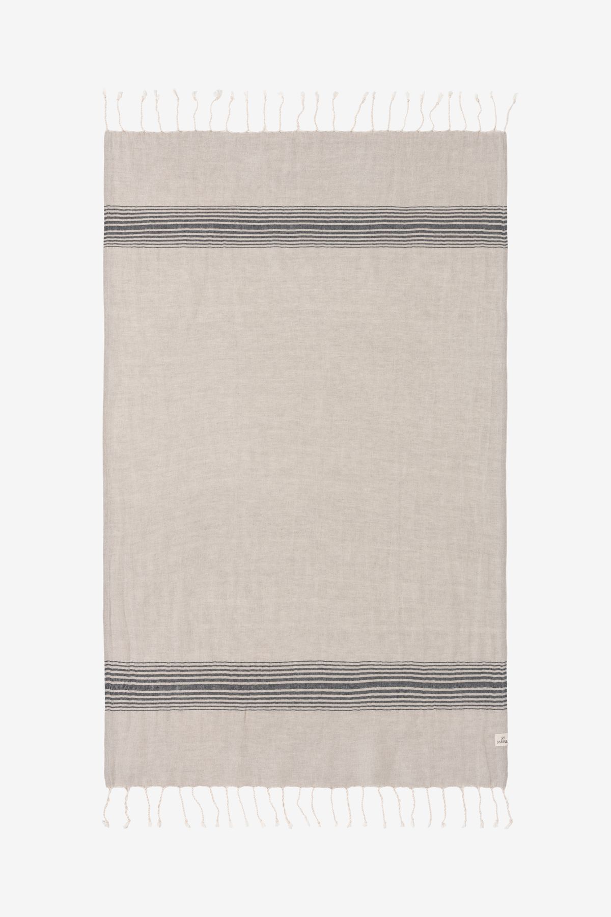 Barine Linen Keten Peştamal Siyah 90x175