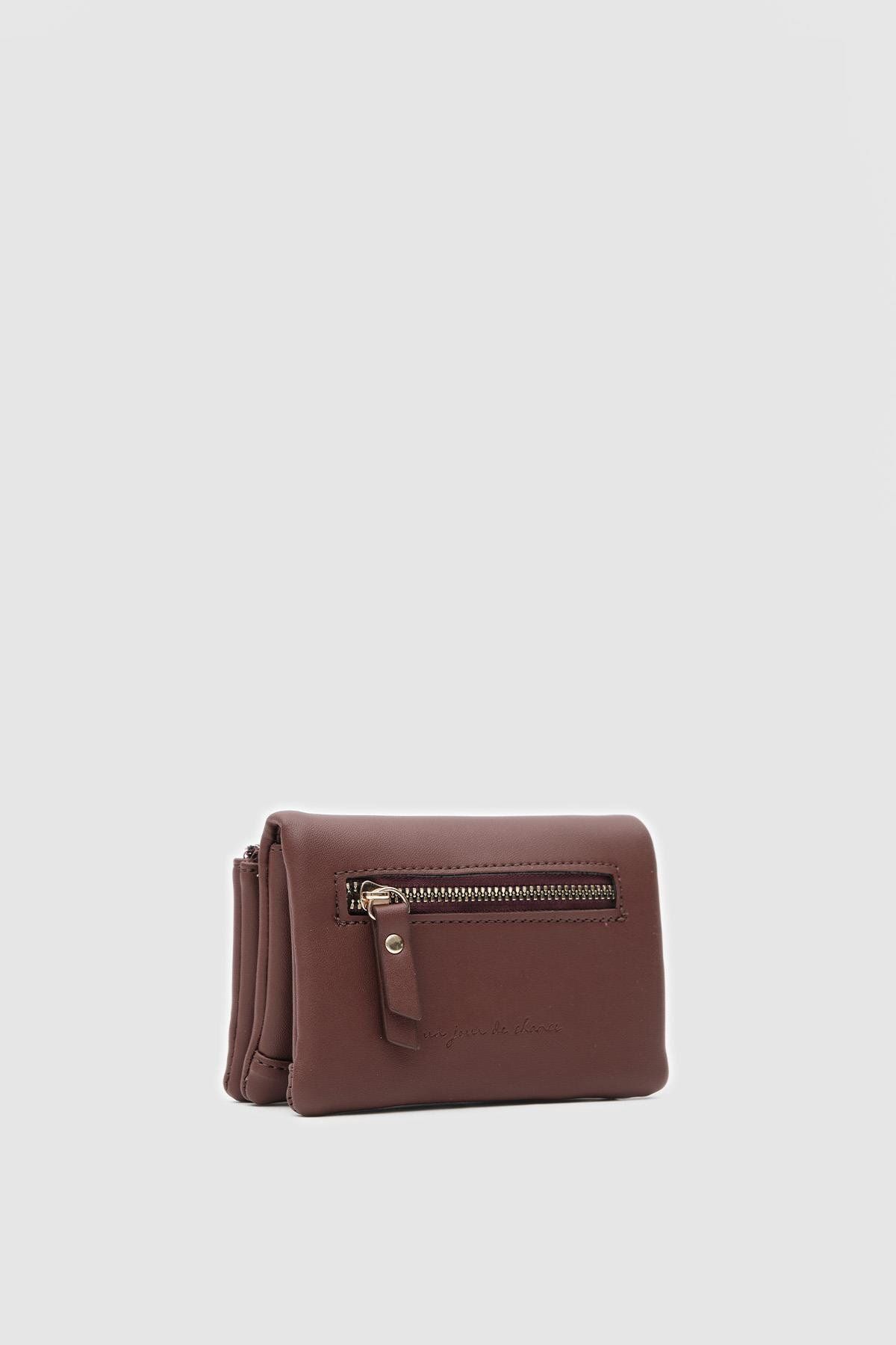 Shule Bags-Rodi Zippered Hazelnut Shell Wallet 2