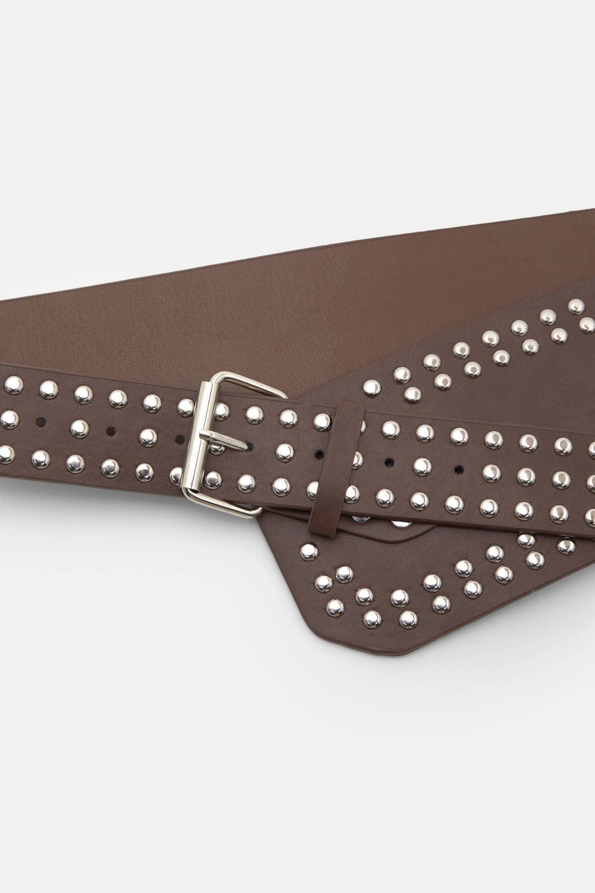 کمربند چرم مصنوعی Pull & Bear Studded