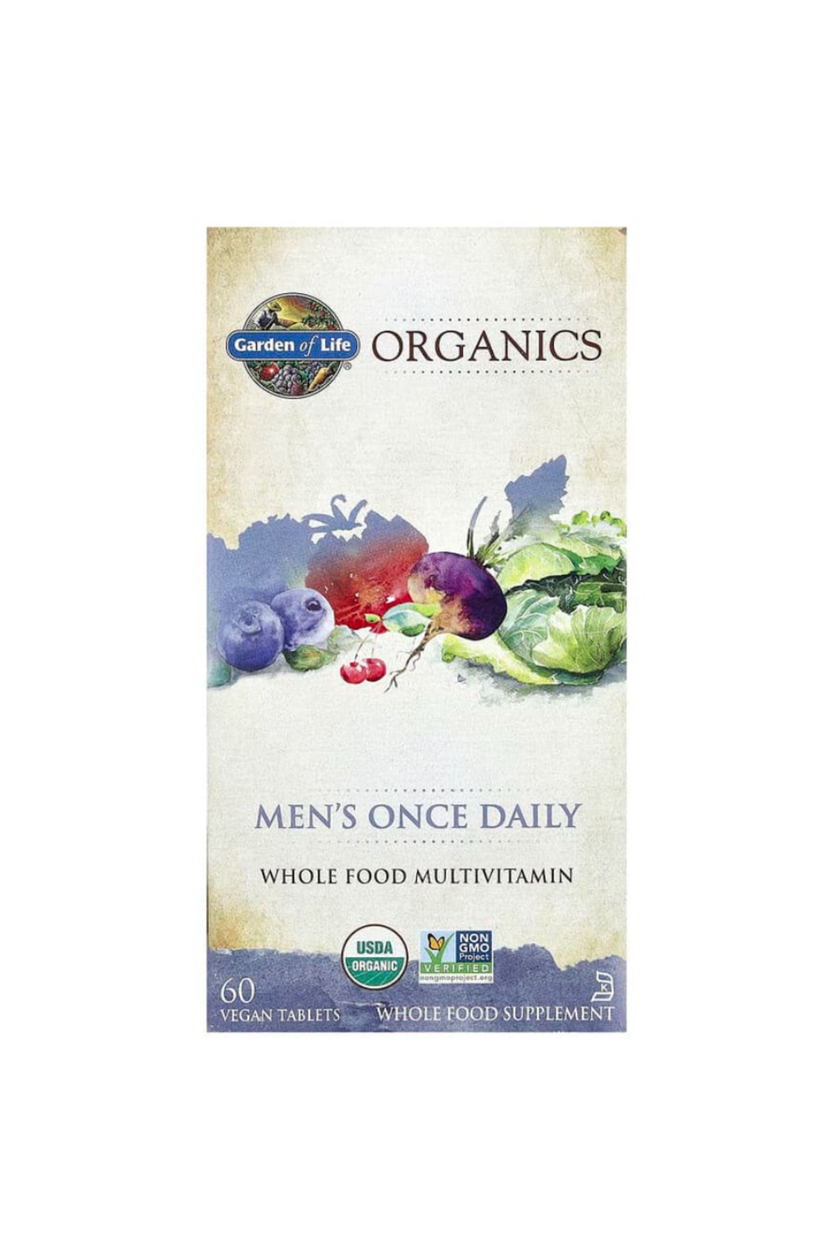 GARDEN OF LIFE , Organics, Men's Once Daily, Whole Food Multivitamin, 60 Vegan Tablets vr44