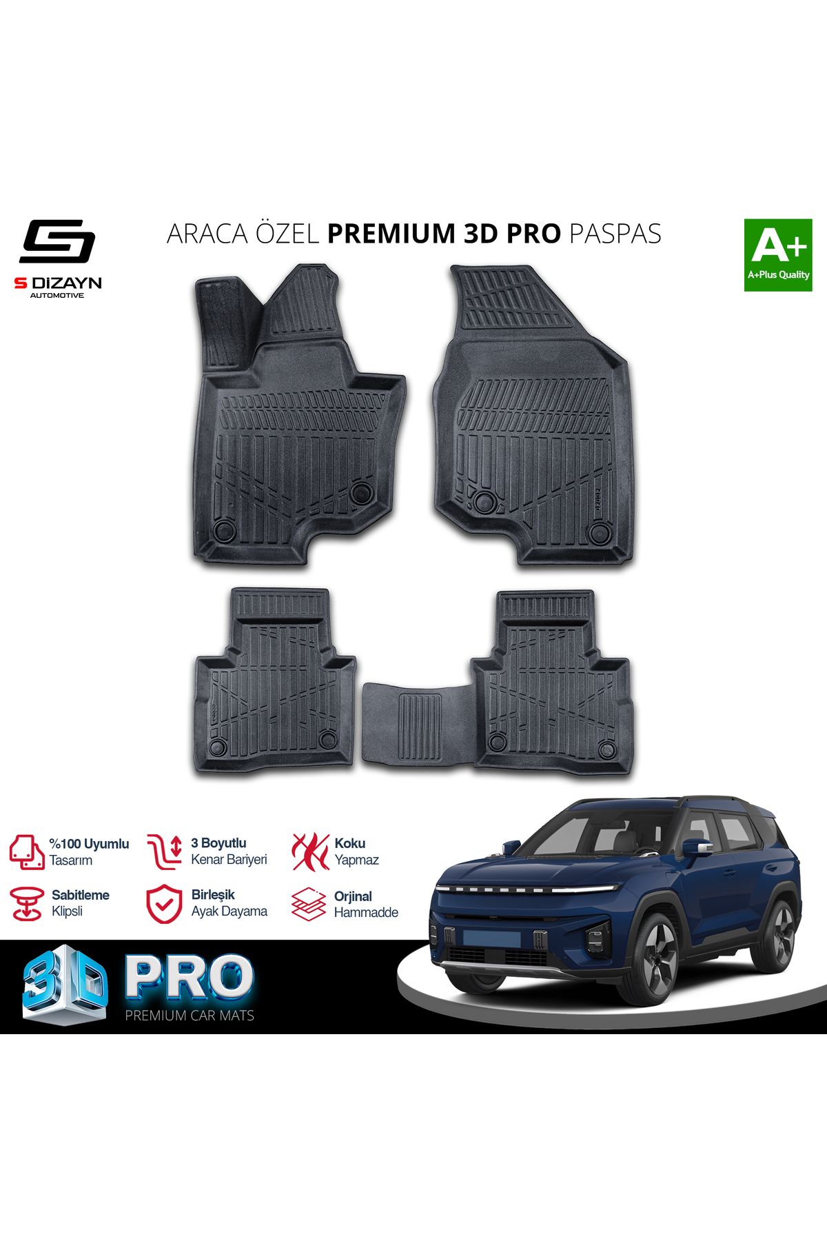 TREND Meka Part Ssangyong Torres EVX 3D Pro Havuzlu Paspas 2023 Üzeri A+ Kalite