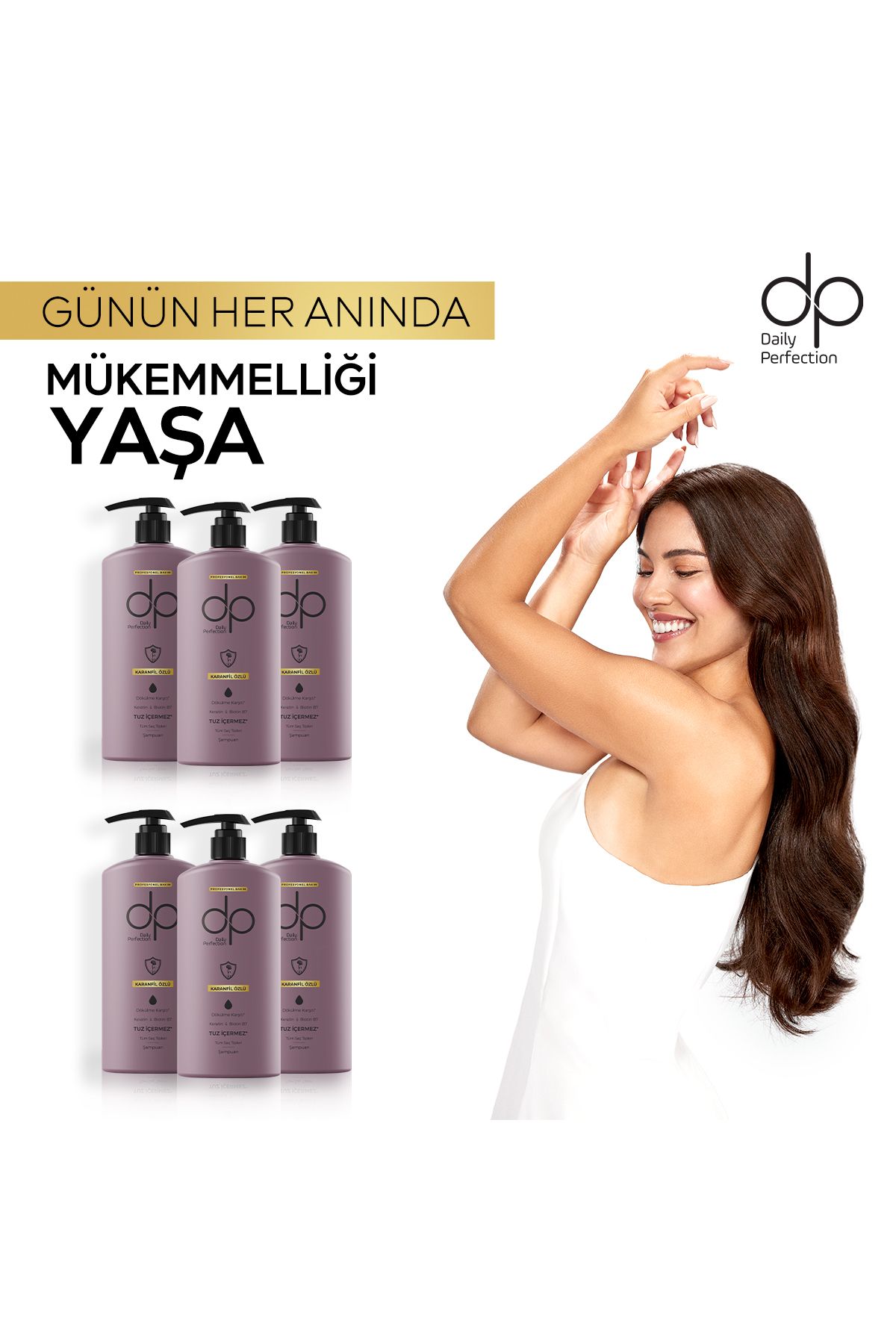 DP Daily Perfection Şampuan Karanfil Özlü 500 ml X 6 Adet-4