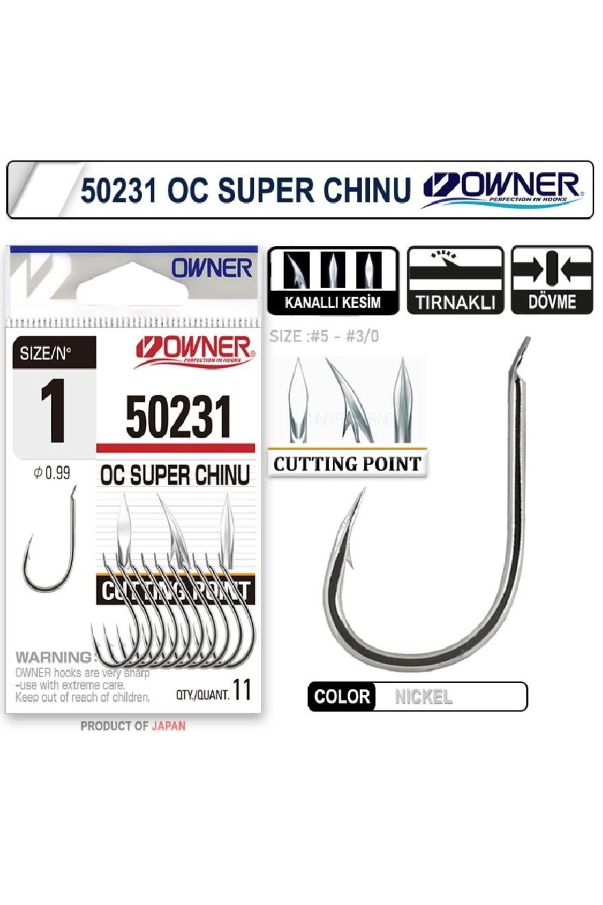 Owner 50231 Cut Super Chinu White İğne No:1