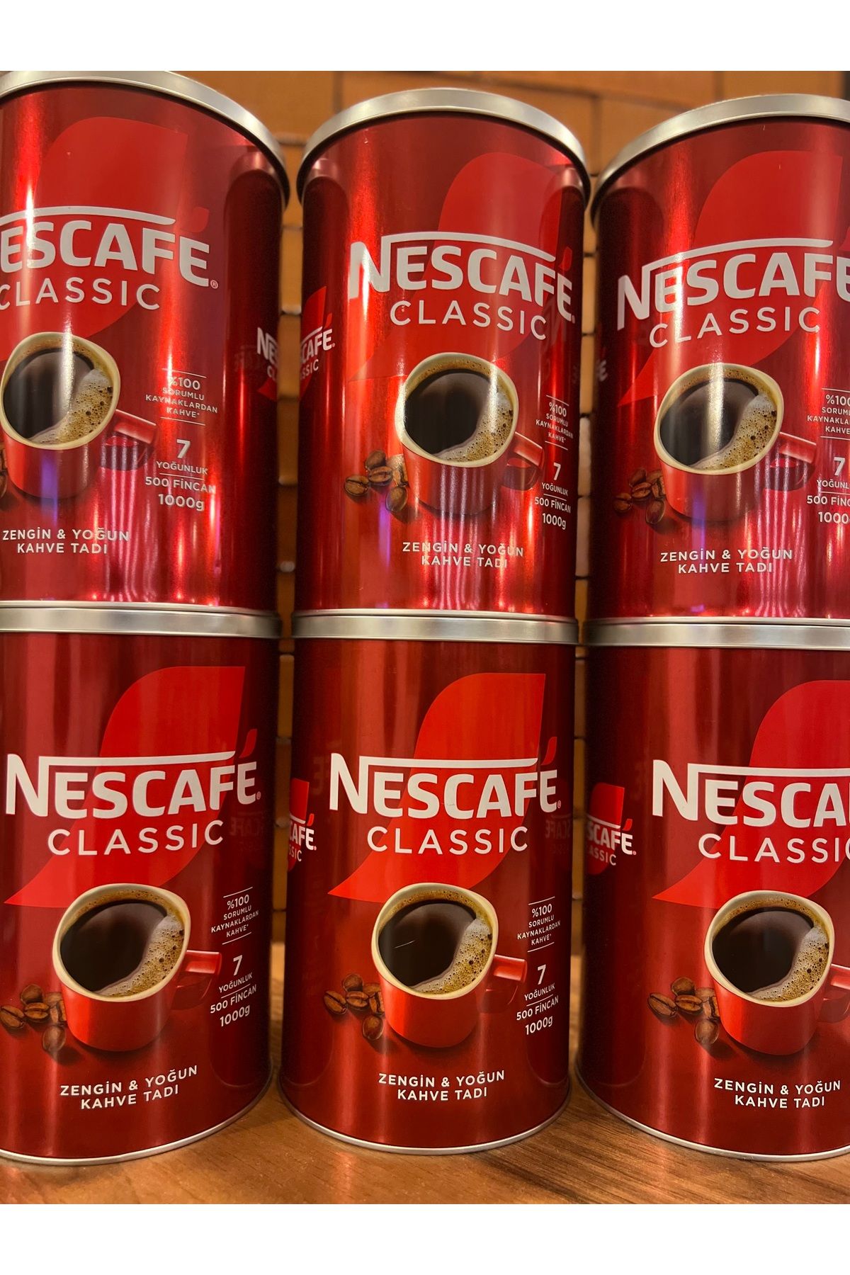 Nescafe Classıc 6x1kg teneke kutu.