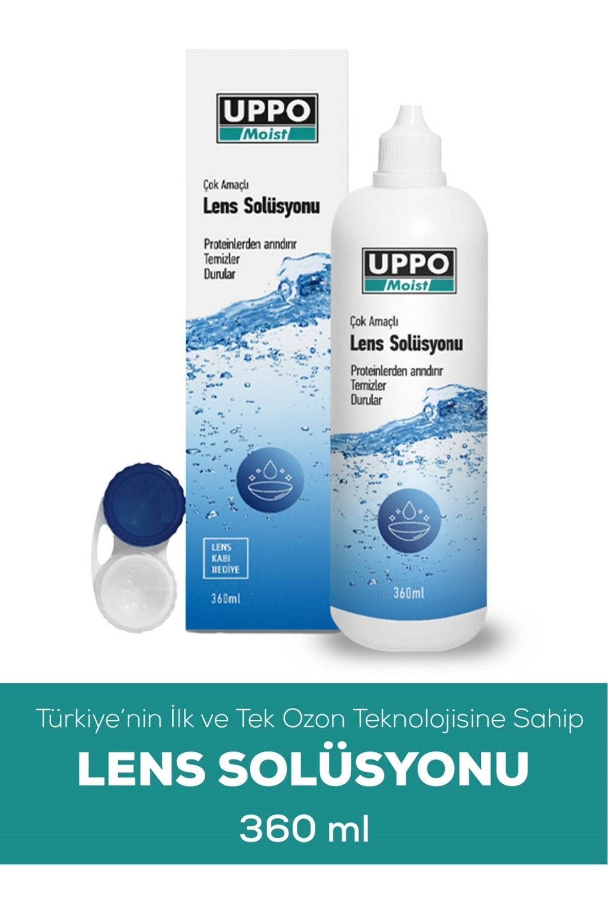 UPPO MOİST Uppo Moist Türkiye'de Ve Dünya'da Ozanlama Ile Üretilen Ilk Ve Tek Lens Solüsyonu 360 ml