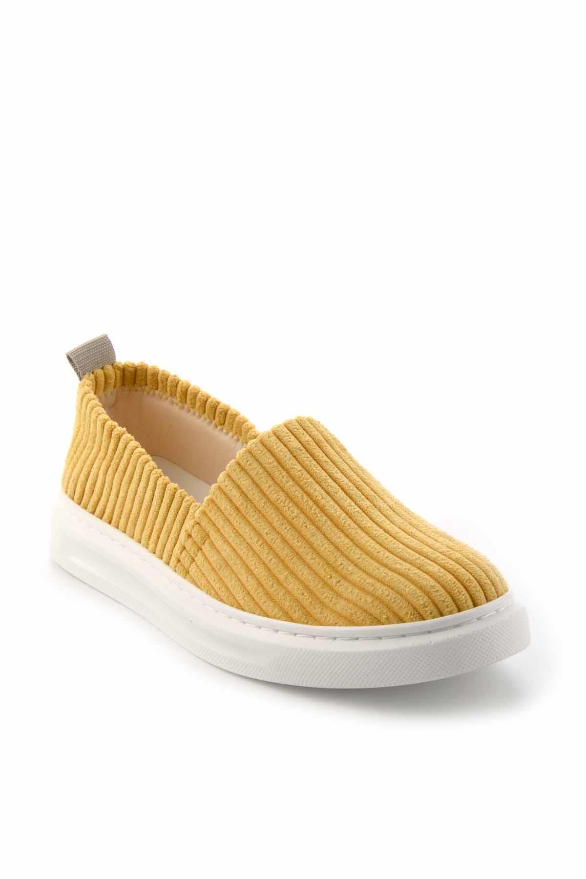 Bambi-Yellow Fabric Women's Casual Shoes K01122001004 3