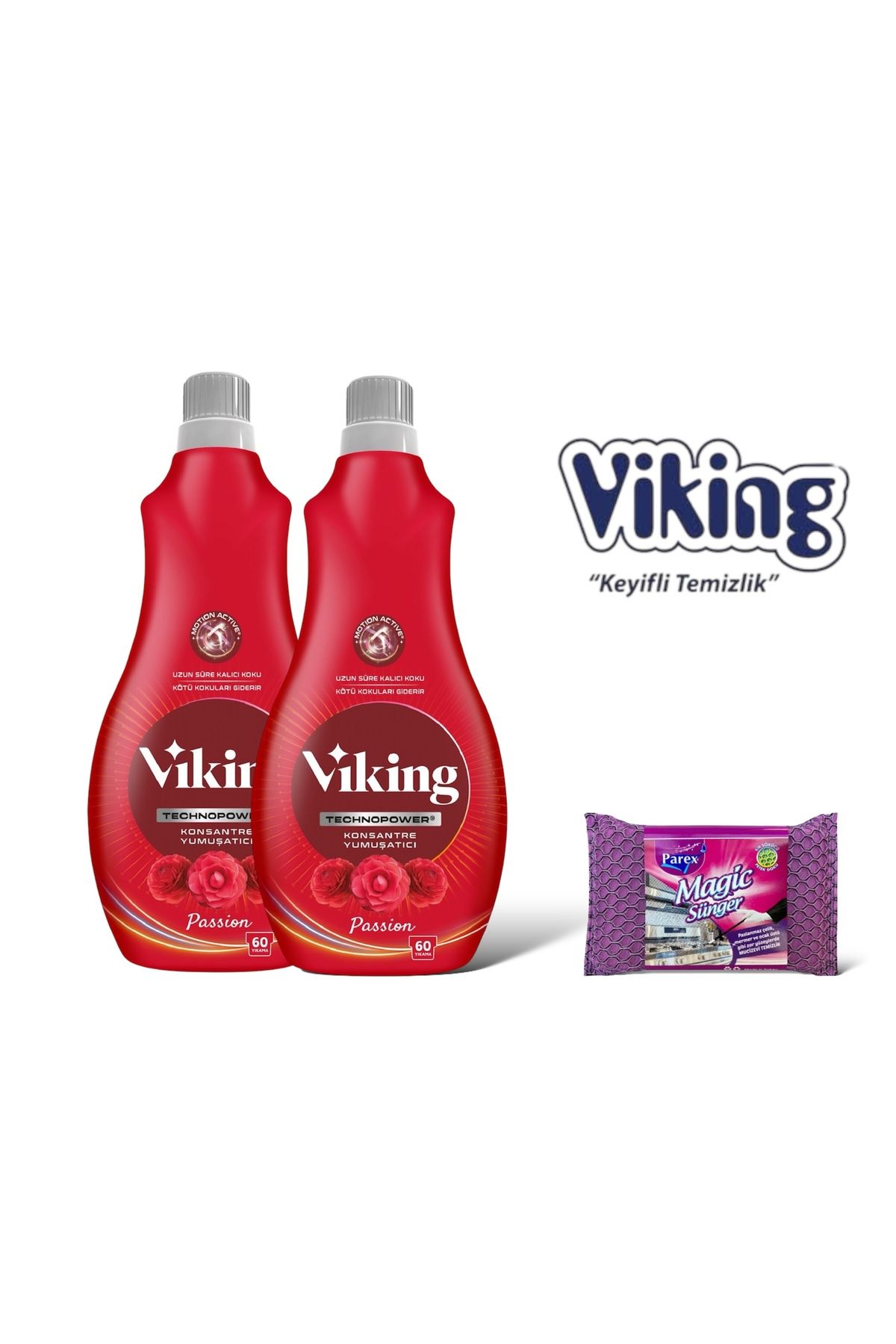 Viking Technopower 1440 ML Passion Yumuşatıcı 2 Adet + Magic Sünger