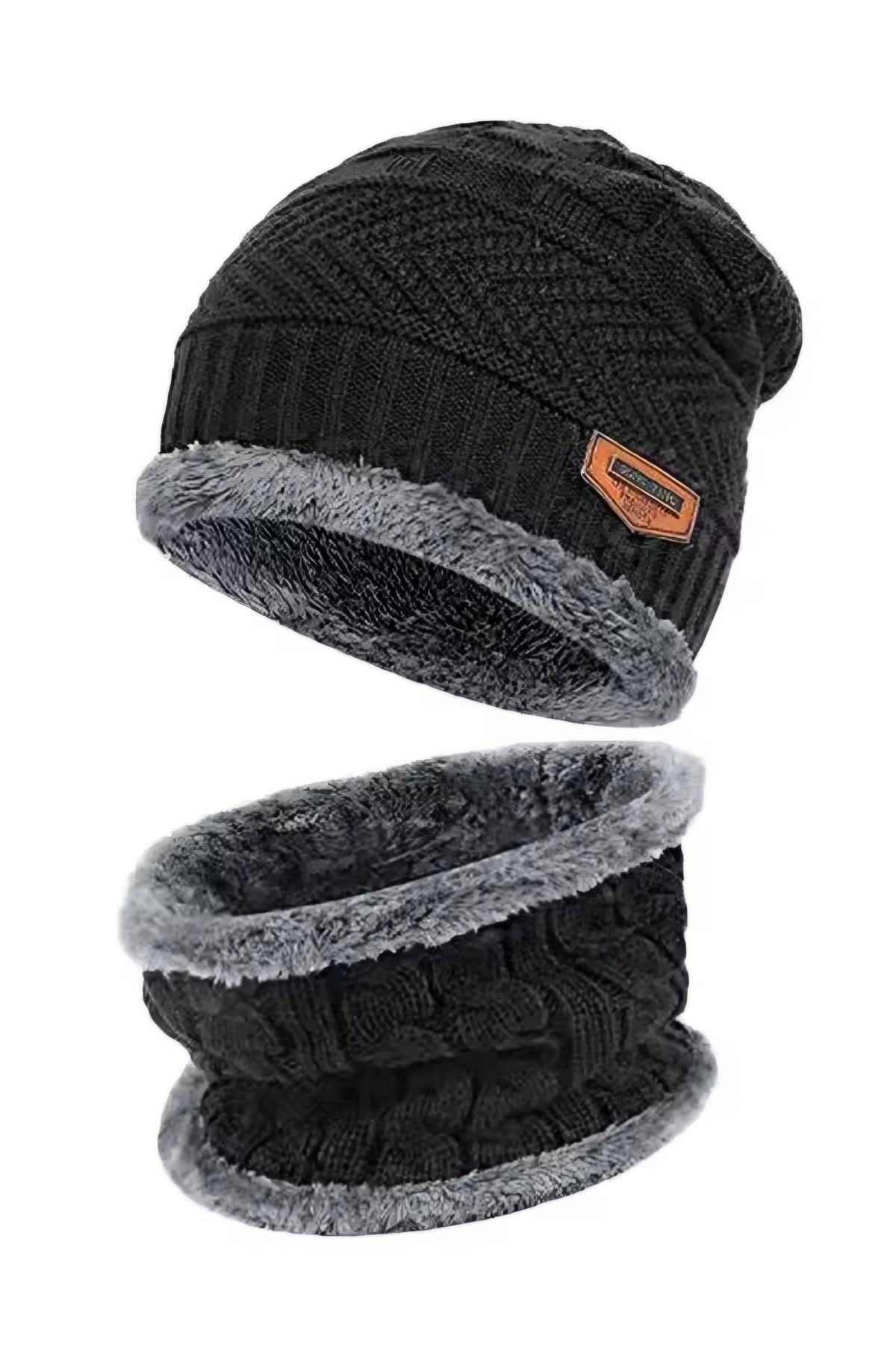 KESEROĞLU kış şapkalar örgü bere erkekler kadife şapka mercan polar eşarp açık sürme şapka sıcak kalınlaşma