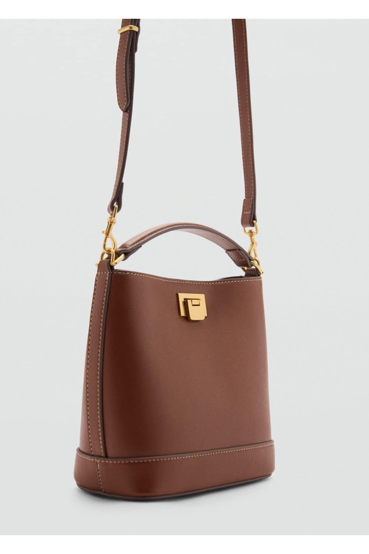 MANGO Metalik Detaylı Mini Shopper Çanta