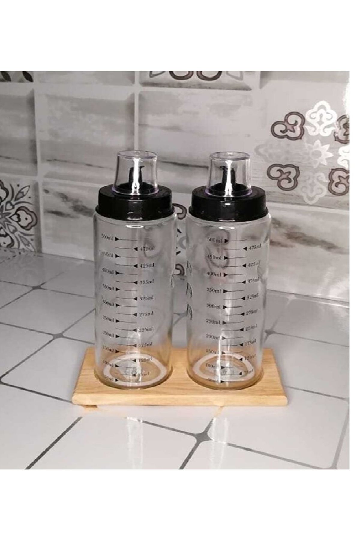 karadağsb Ahşap Yağdanlık Altlığı -2 Bölmeli Yağlık Sosluk Standı (475475)