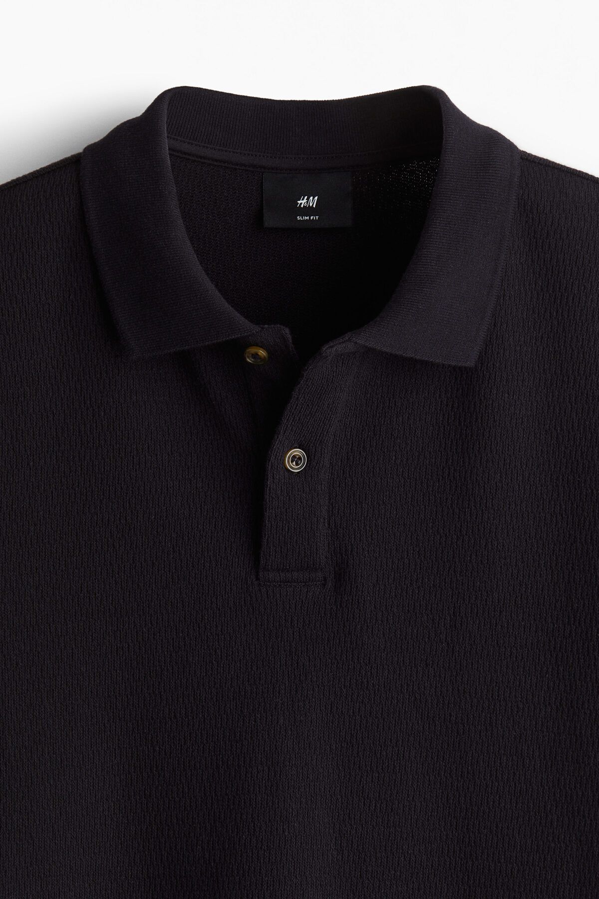 تی شرت یقه پولو آبی مردانه SLIM FIT POLO T اورجینال H M H&M