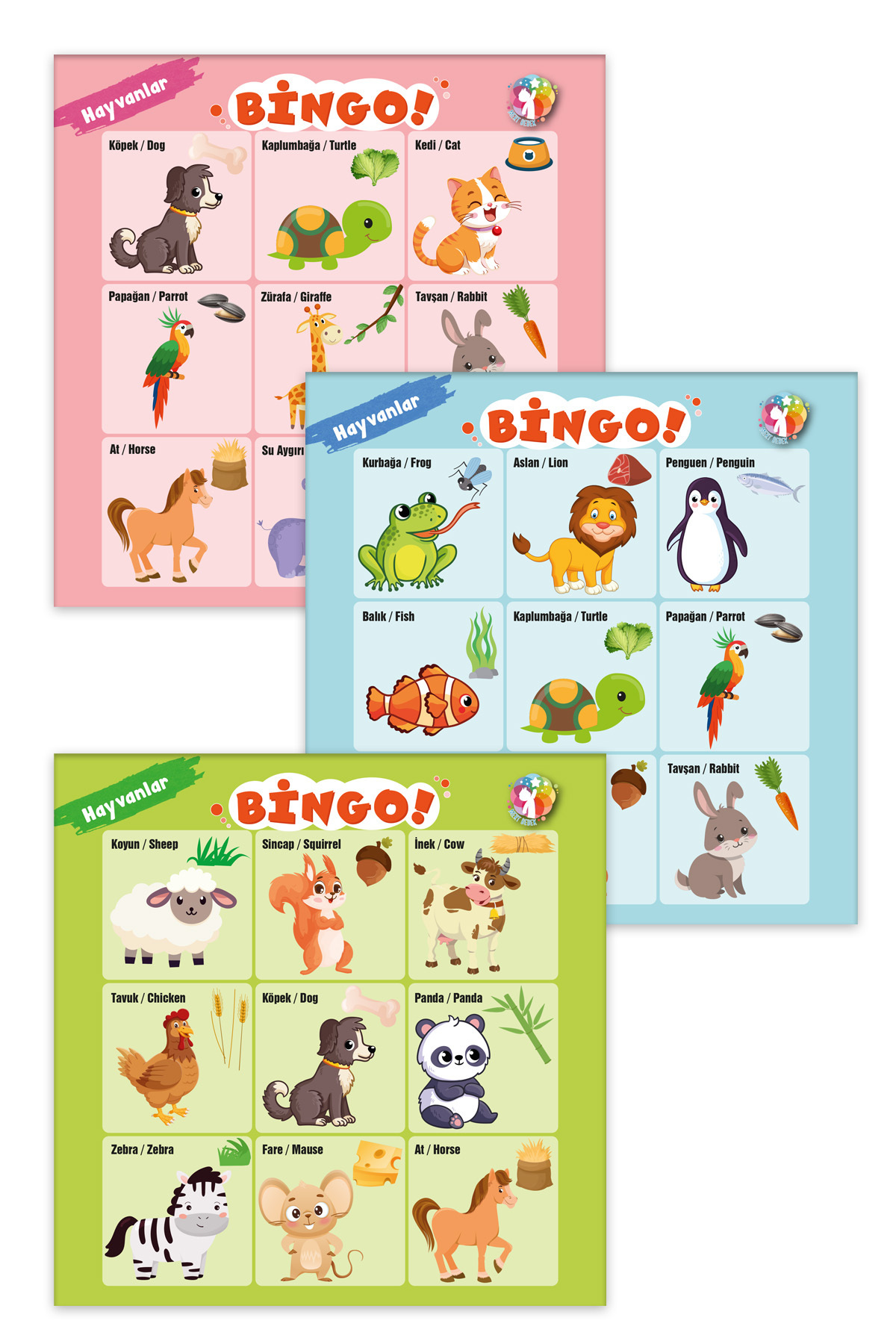 MERT BEBEK BİNGO- TOMBALA OYUNU \ HAYVANLAR VE YİYECEKLERİ -ANİMALS AND THEİR FOOD fotoğrafı 2 (önizleme)