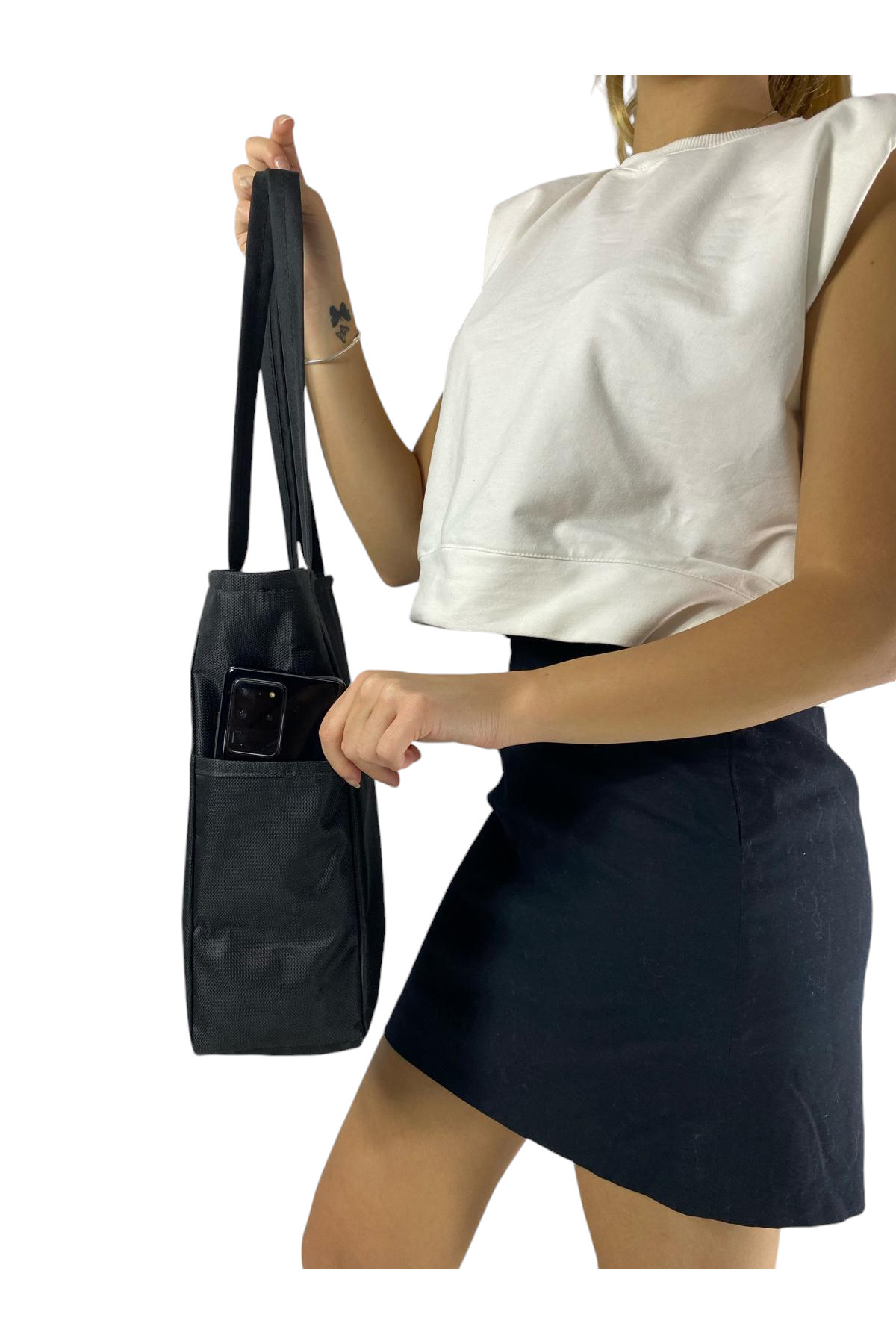Gloria-Large Women's Sports Bag - Black, Arm and Shoulder Bag, Multi-Compartment 7
