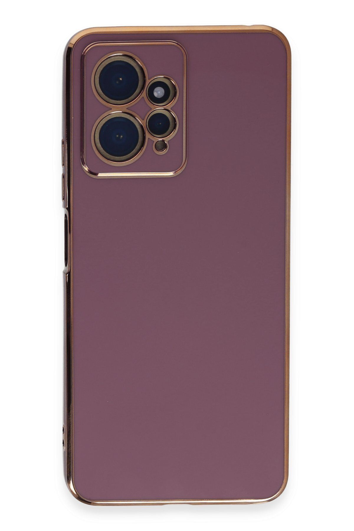 cepmoda Xiaomi Redmi Note 12 4G - Gold Çizgili Renkli Shiny Silikon Kılıf / Kapak - MOR