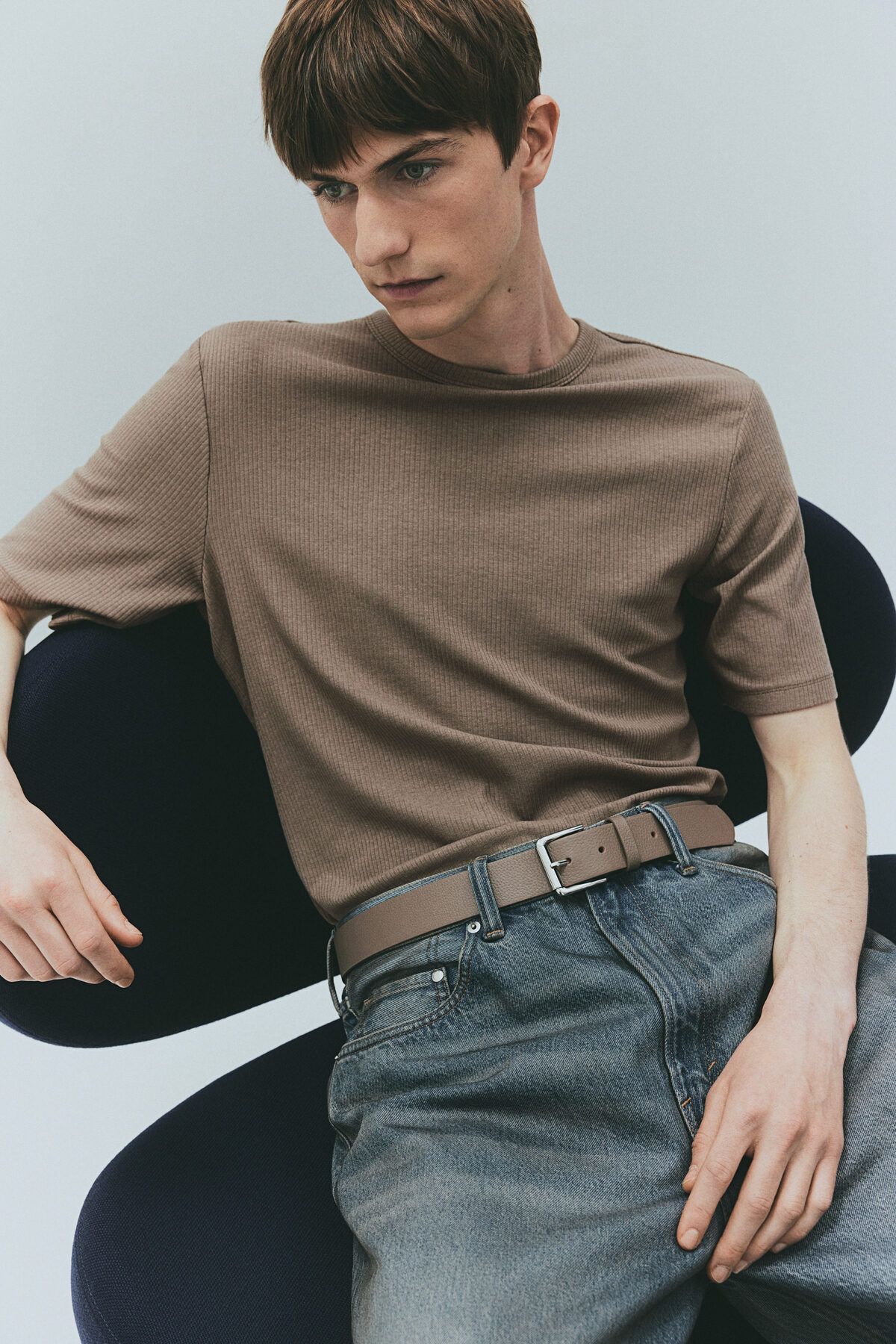 تی شرت نود مردانه T SLIM FIT اورجینال H M H&M
