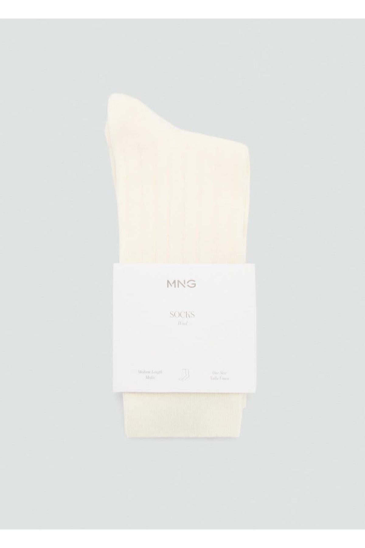 جوراب زنانه مخلوط پشم اورجینال MANGO