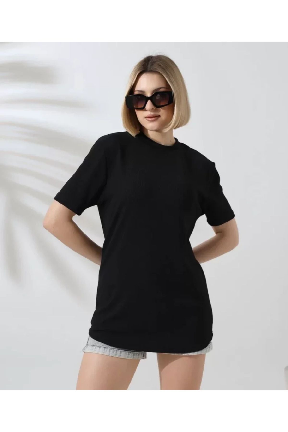 gelirr Unisex Bisiklet Yaka Slim Fit T-Shirt - Siyah