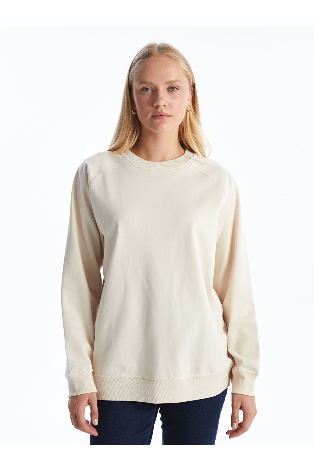 LC Waikiki-Crew Neck Oversize Women's Sweatshirt 1