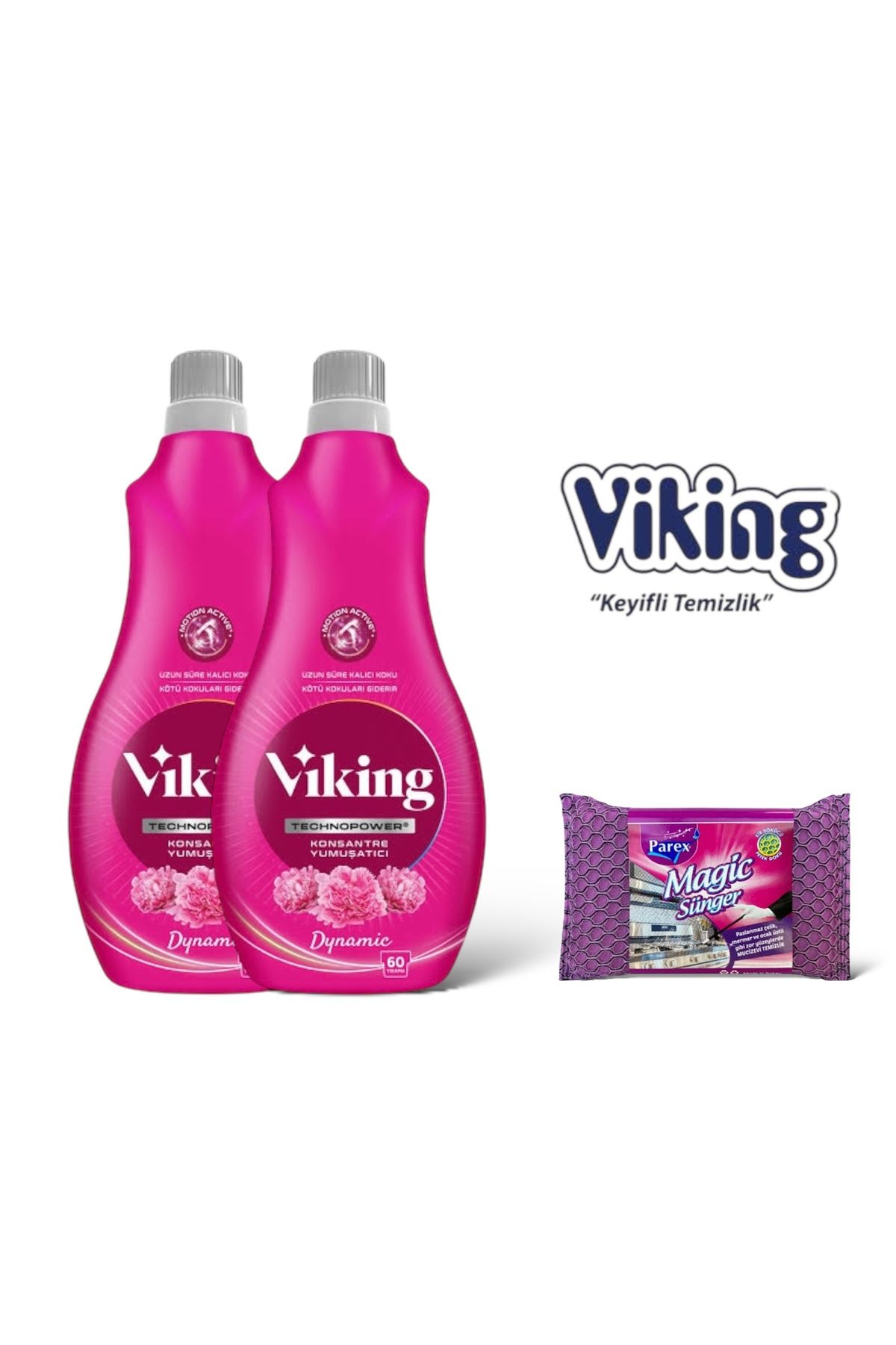 Viking Technopower 1440 ML Dynamic Yumuşatıcı 2 Adet + Magic Sünger