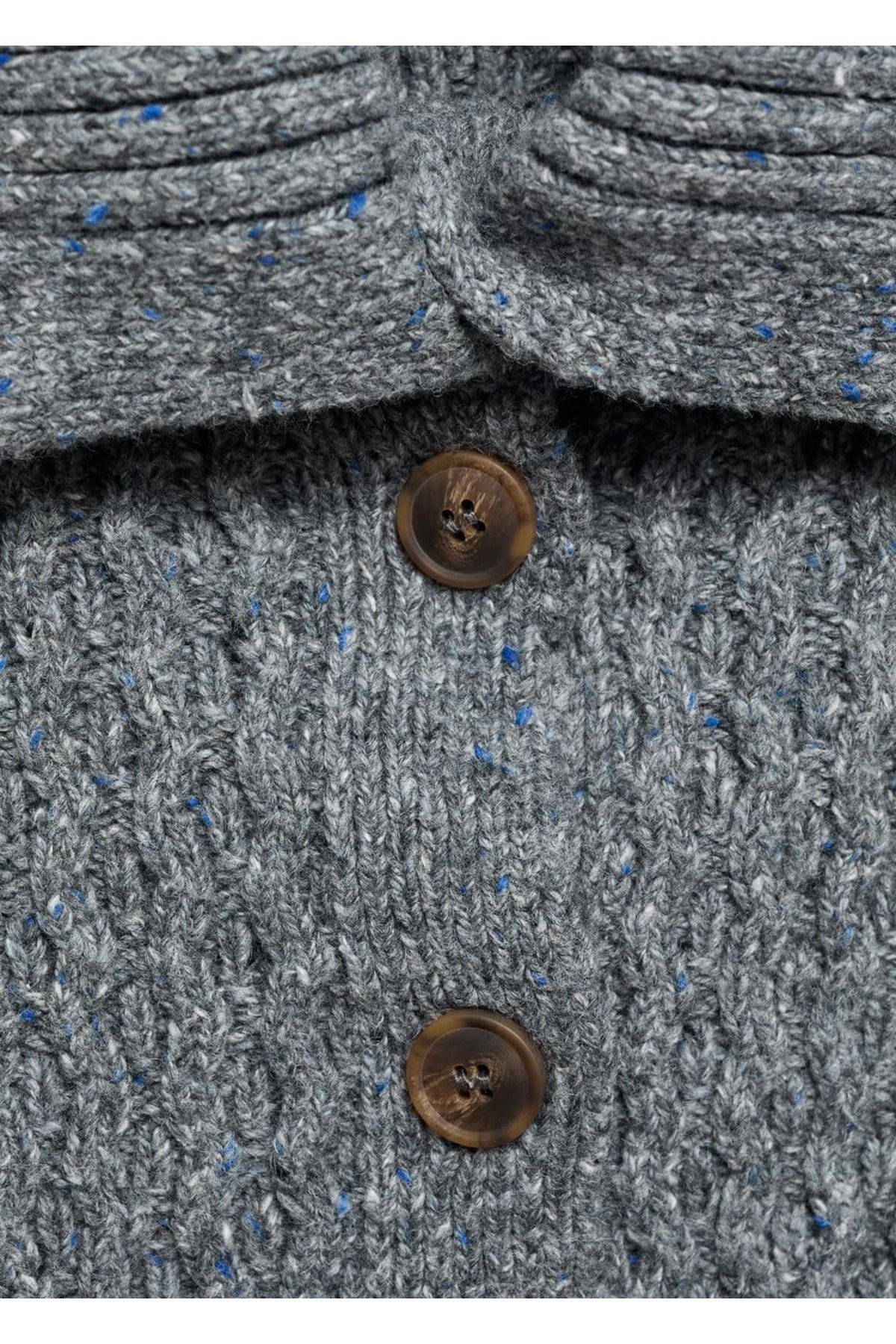 MANGO Woman-Cardigan with Knitted Patterns in the Lice 6