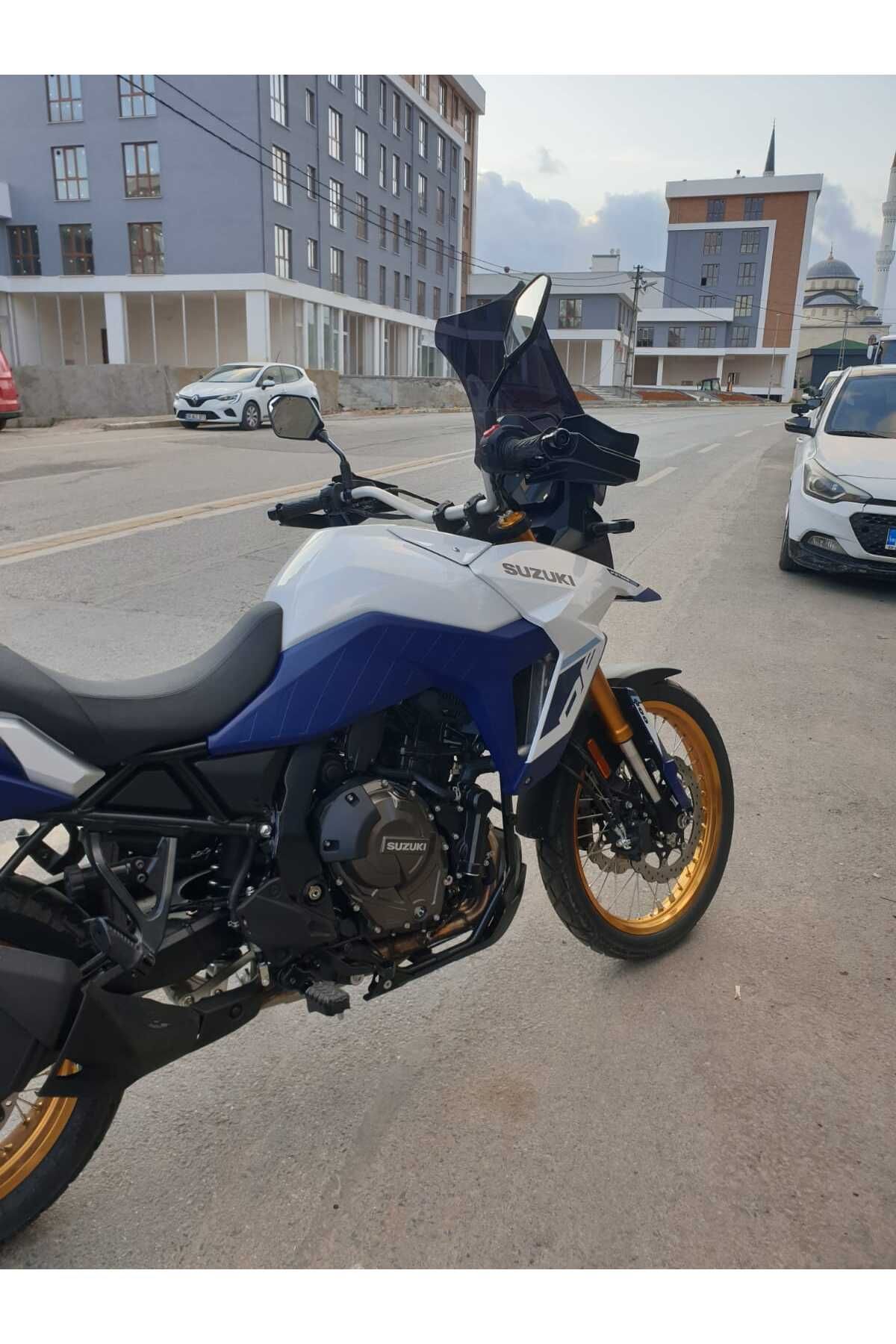 Suzuki V-strom DE 800 Siperlik Ön Cam 2023-2025 Model 50cm Siyah Renkli 4mm
