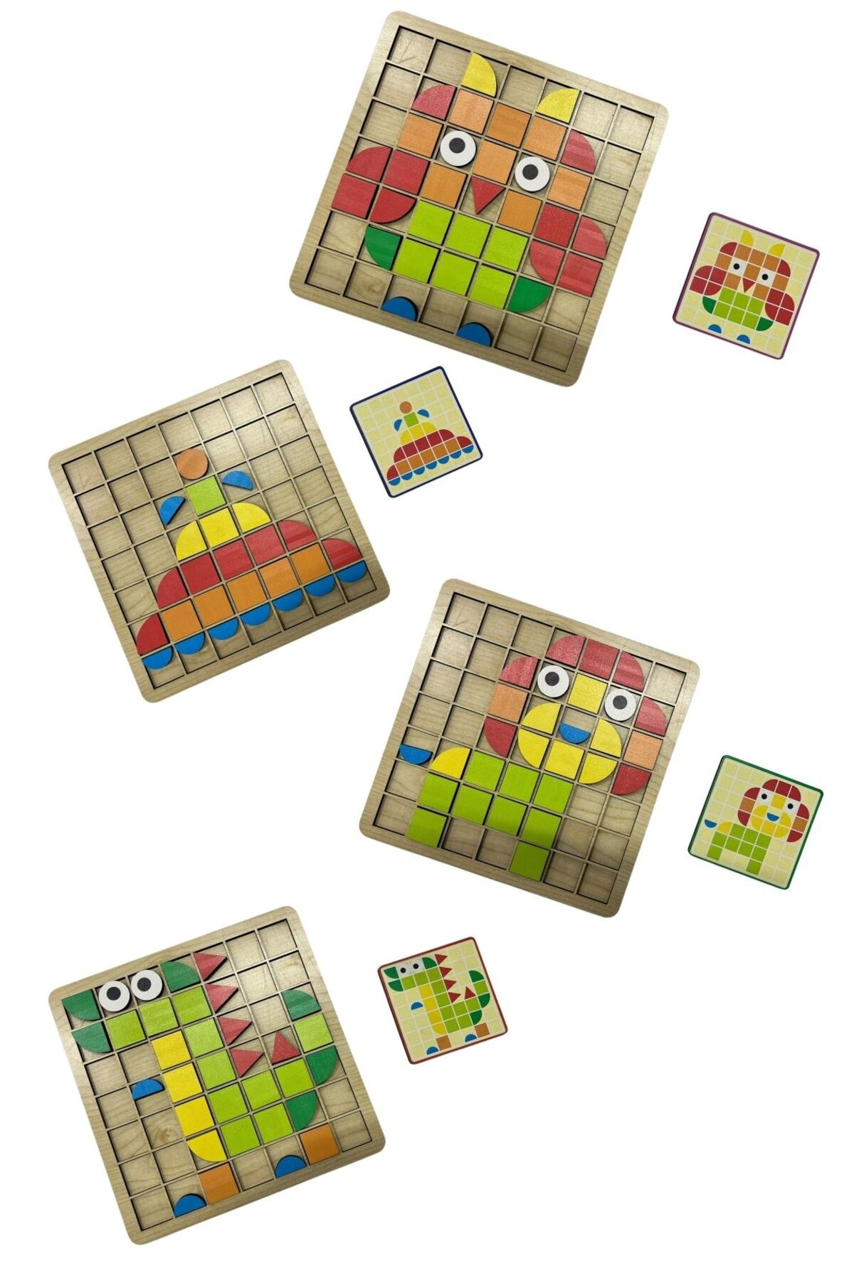 Hopiers Ahşap Mozaik Puzzle Bulmaca / 3+ Yaş / Montessori Eğitici ve Öğretici Çocuk Zeka Oyunu fotoğrafı 6 (önizleme)