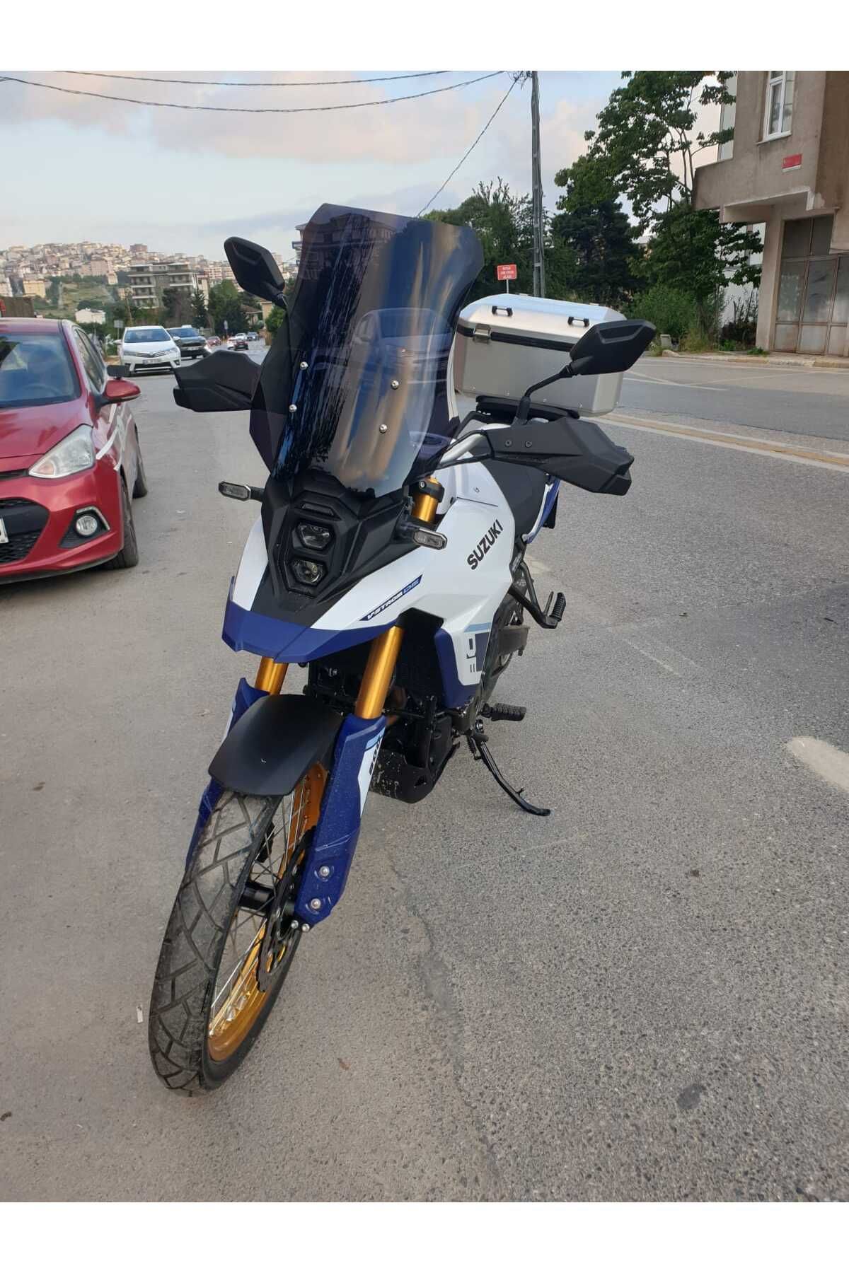Suzuki V-strom DE 800 Siperlik Ön Cam 2023-2025 Model 50cm Siyah Renkli 4mm