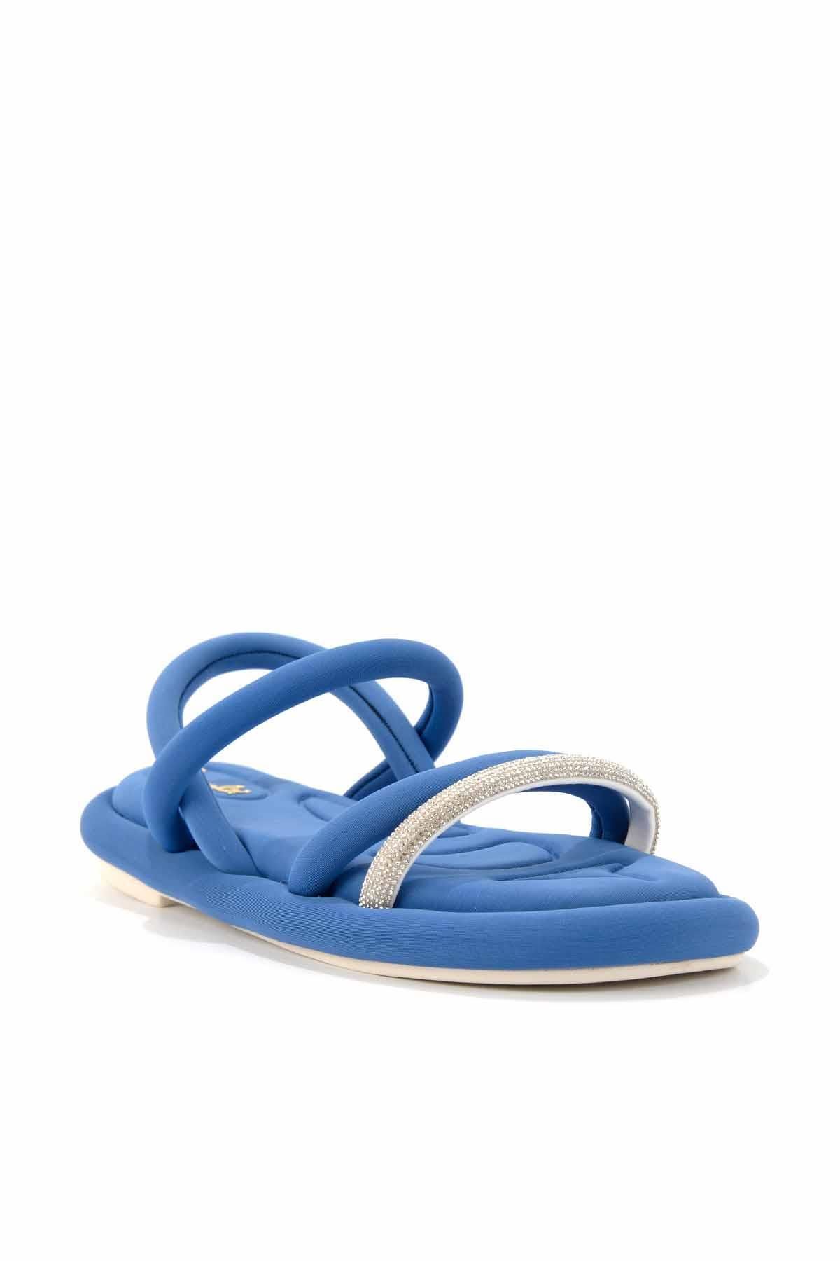 Bambi-Blaue Satin-Damensandalen K 05362028038 3