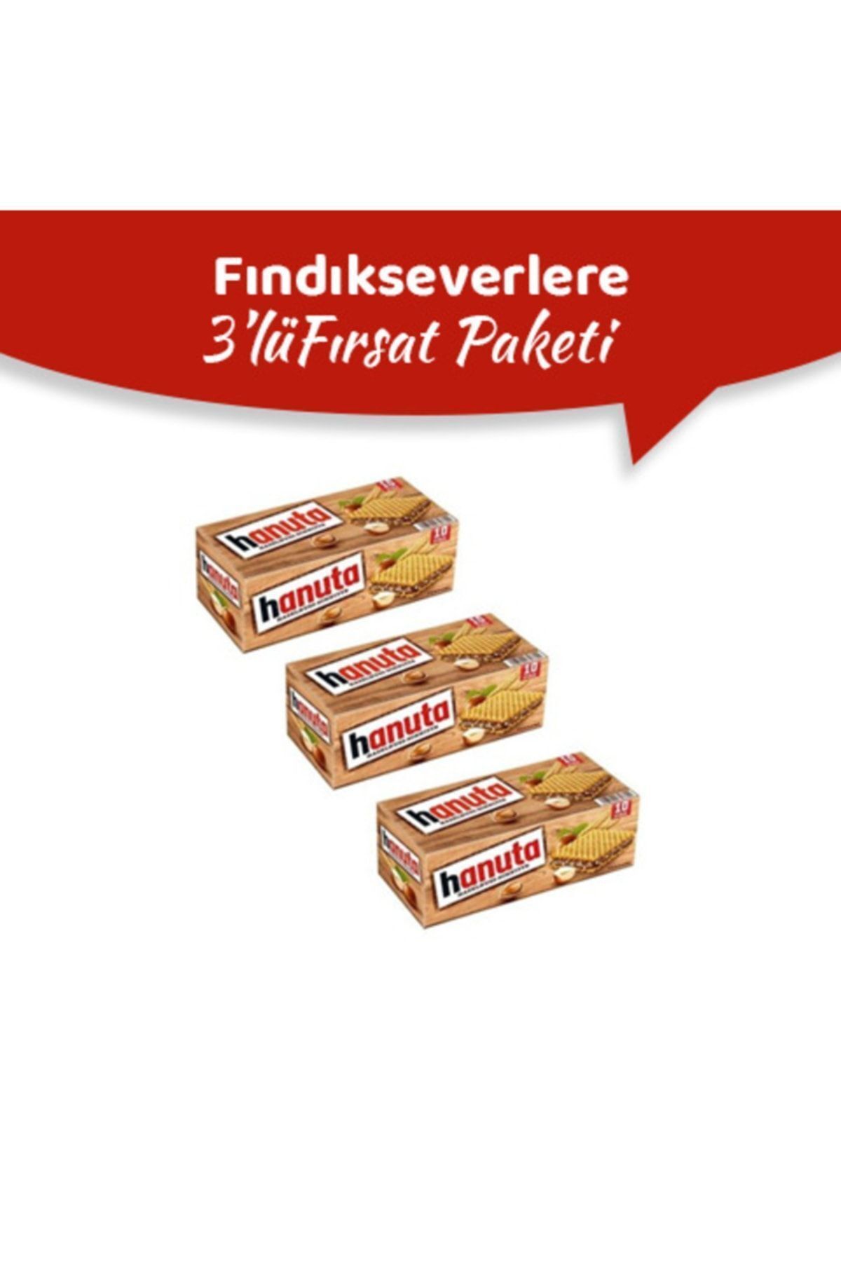 Hanuta Gofret Ince Fındık Dilimleri 220 gr 3 Adet