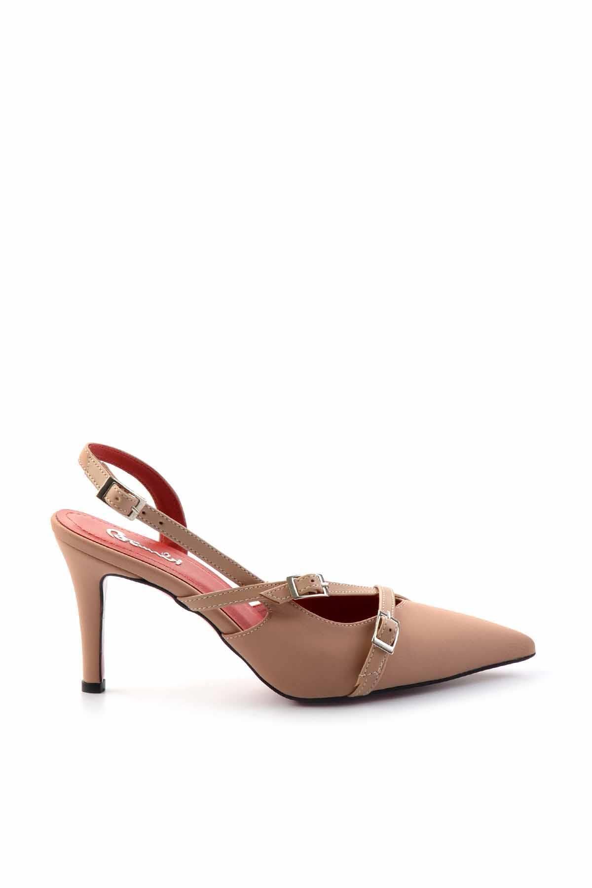 کفش پاشنه دار کلاسیک زنانه برهنه Nubuck K01455018501 Bambi