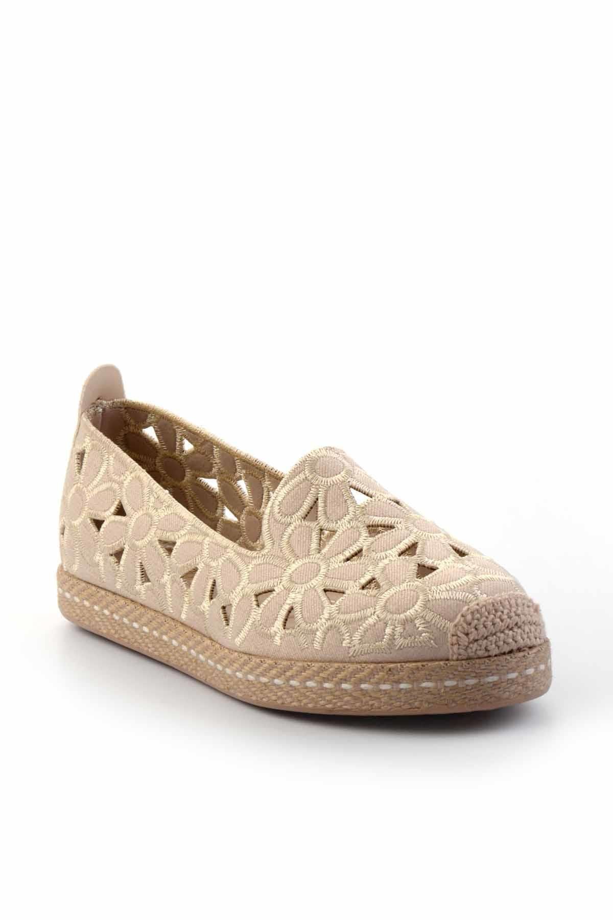 Bambi-Espadrille de damă din material bej K 01117992304 3