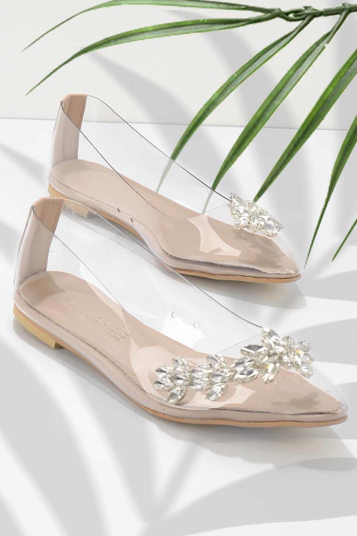 Bambi Baleriny Damskie Pvc W Kolorze Nude 23 Kobieta - 36
