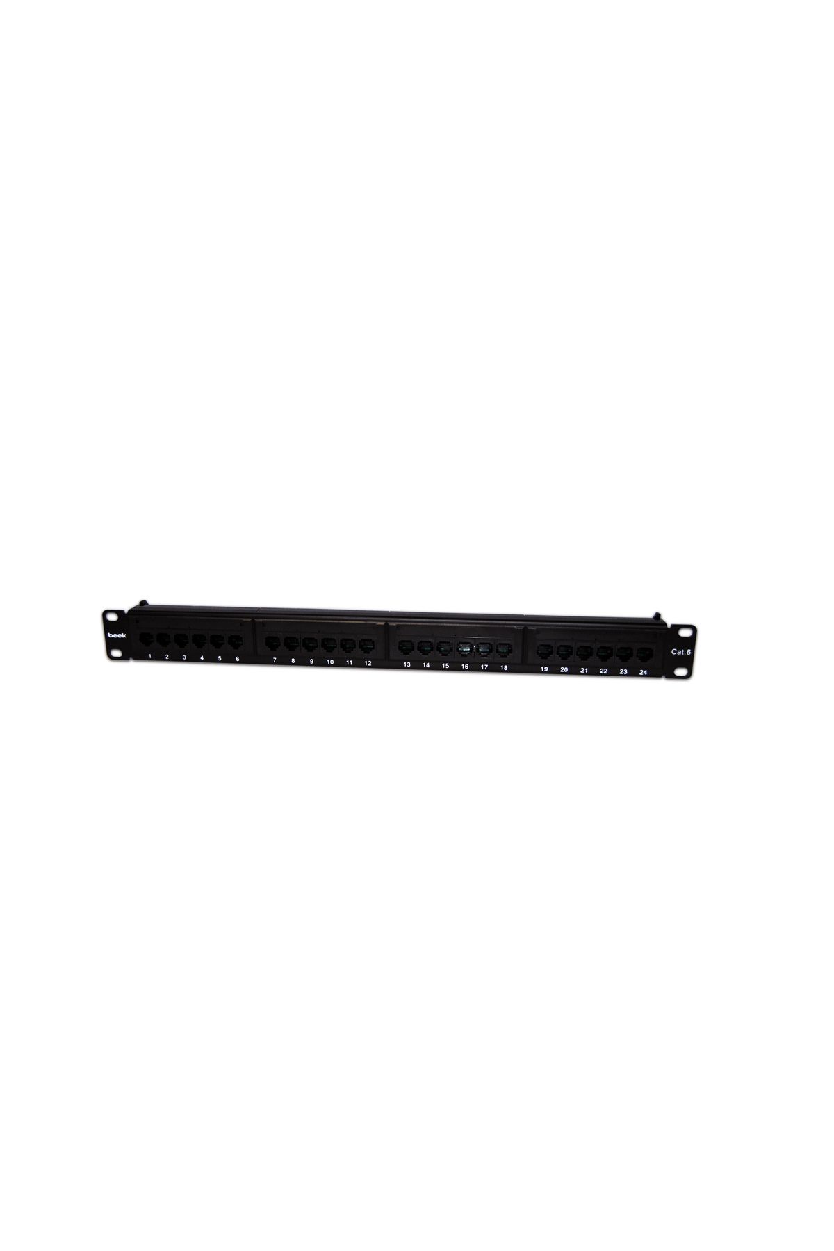 Beek 24 Port Cat6 UTP Patch Panel, 8P8C, Altın Kontak, LSA, 1U, zırhsız/unshielded<br>Beek 24