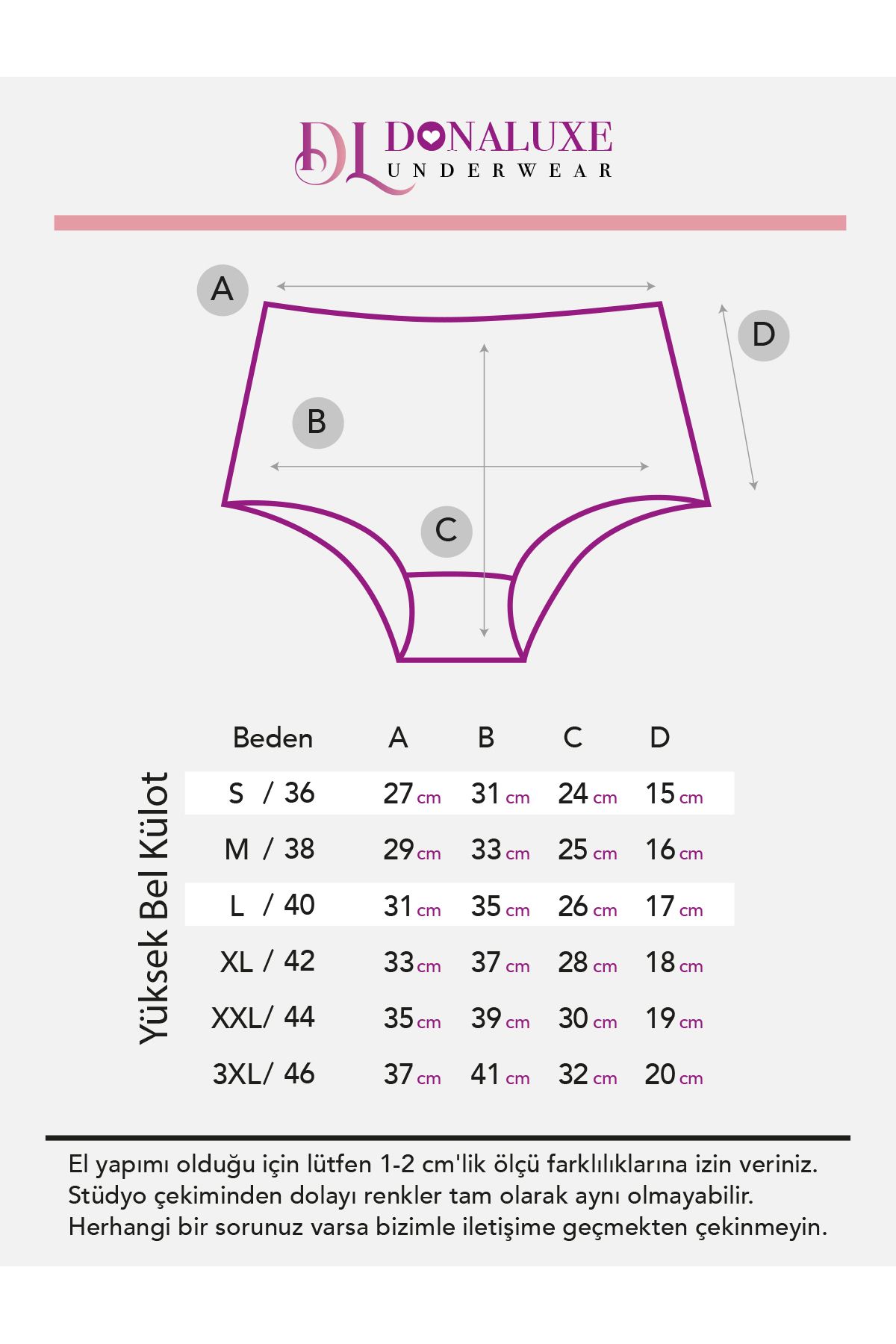 Donaluxe-High Waist Cotton Hipster Women's Panties - Set of 7 3