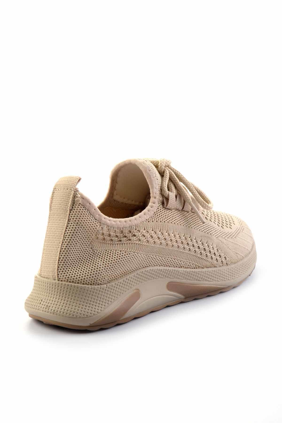 Bambi-Beige Knitwear Women's Sneaker K01590010182 4