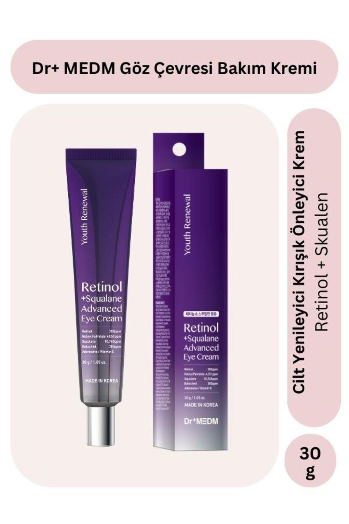 Dermal Dr+MEDM Retinol + Squalane Cilt Yenileyici ve Kırışıklık Karşıtı Göz Çevresi Bakım Kremi 30 gr