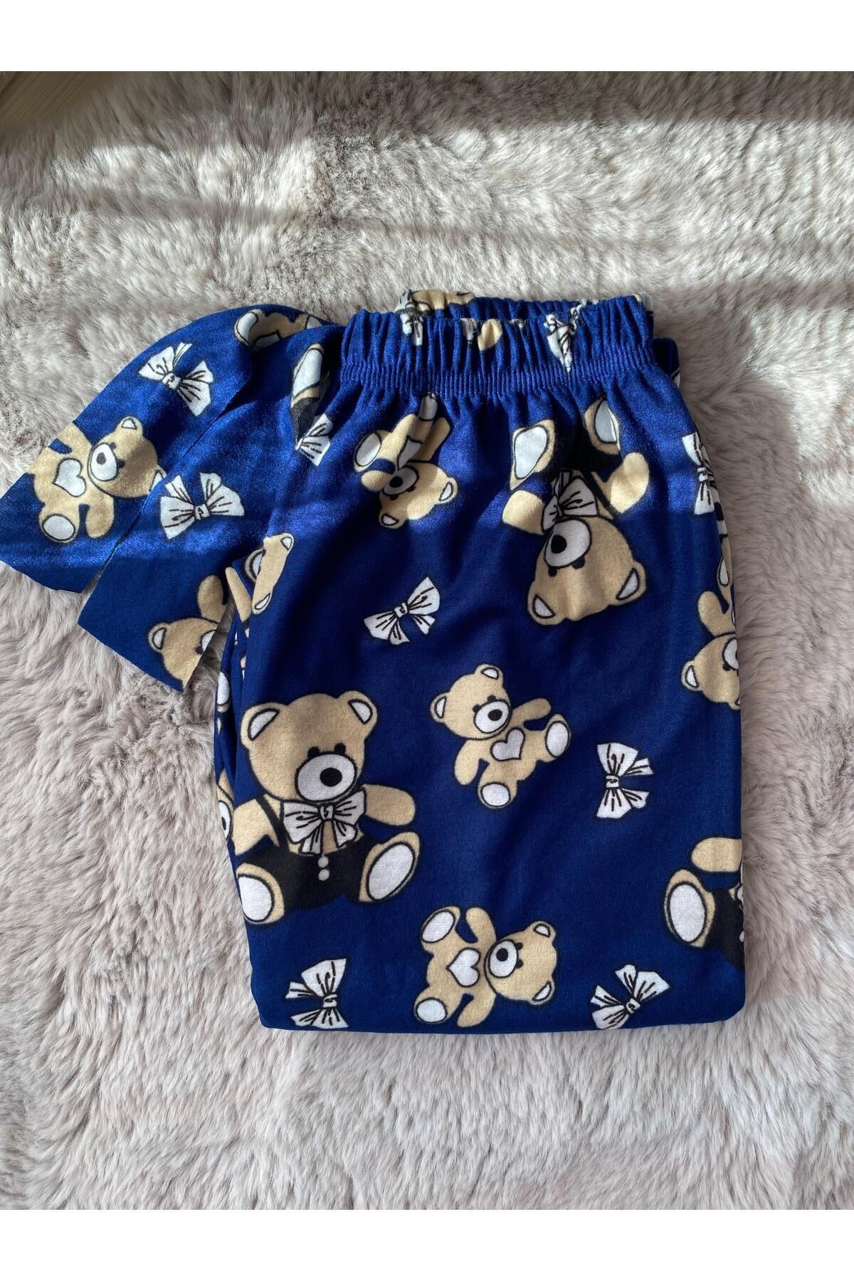 Süet Tek Alt Pijama - 2