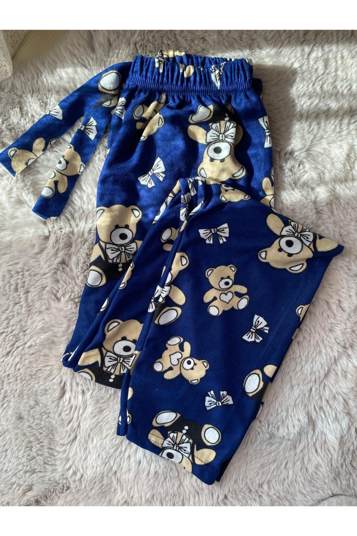 Süet Tek Alt Pijama - 3