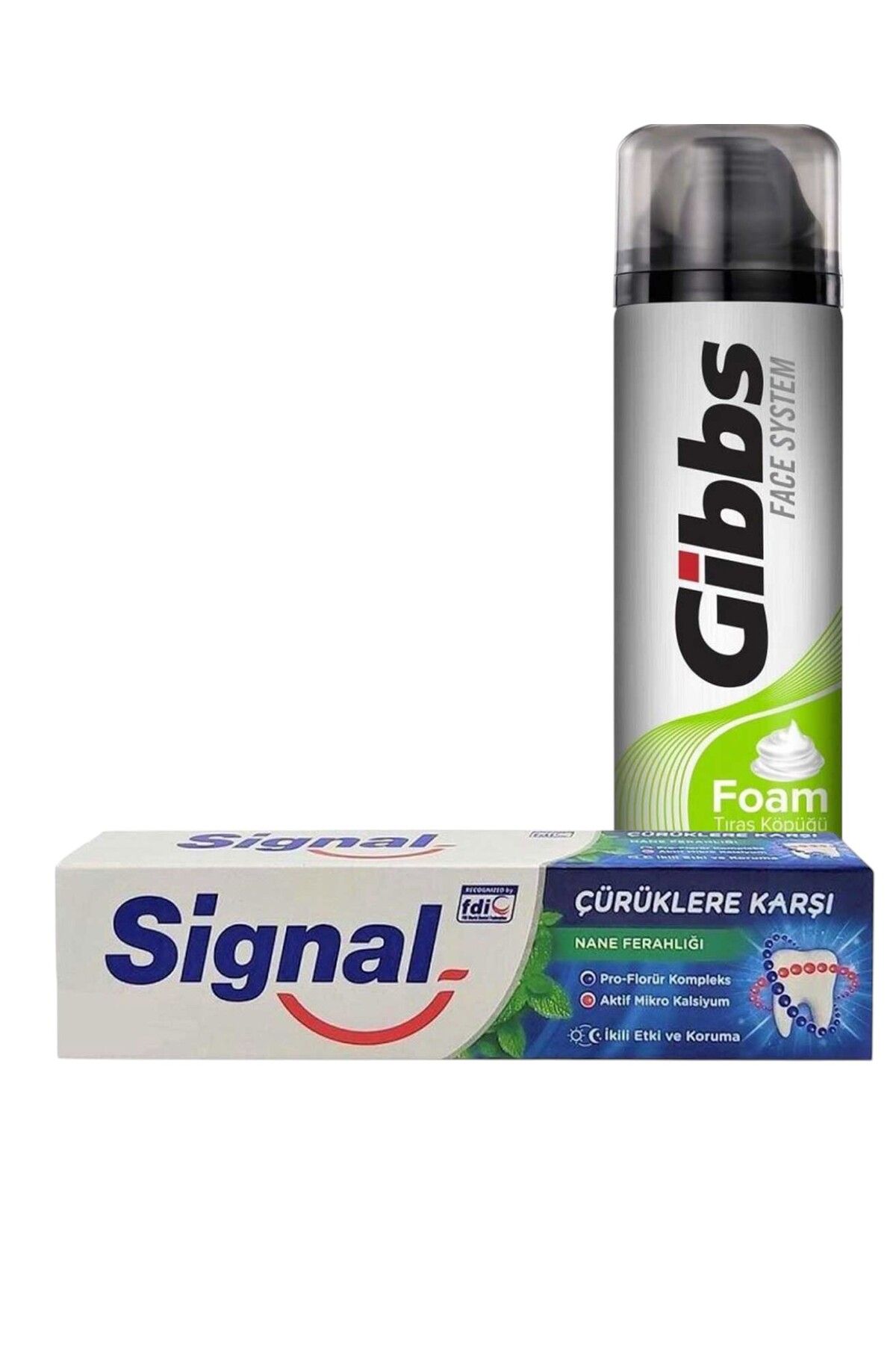 GİBBS Gibbs Hassas Ciltler İçin Tıraş Köpüğü 200 ml SİGNAL 50 ML DİŞ MACUNU HEDİYE