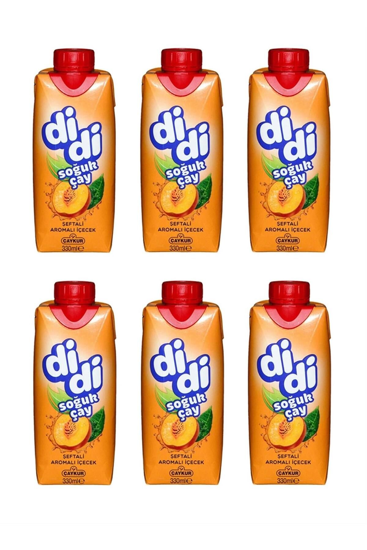 DİDİ Didi Şeftali Aromalı Soğuk Çay Kutu 330 Ml X 6 Adet