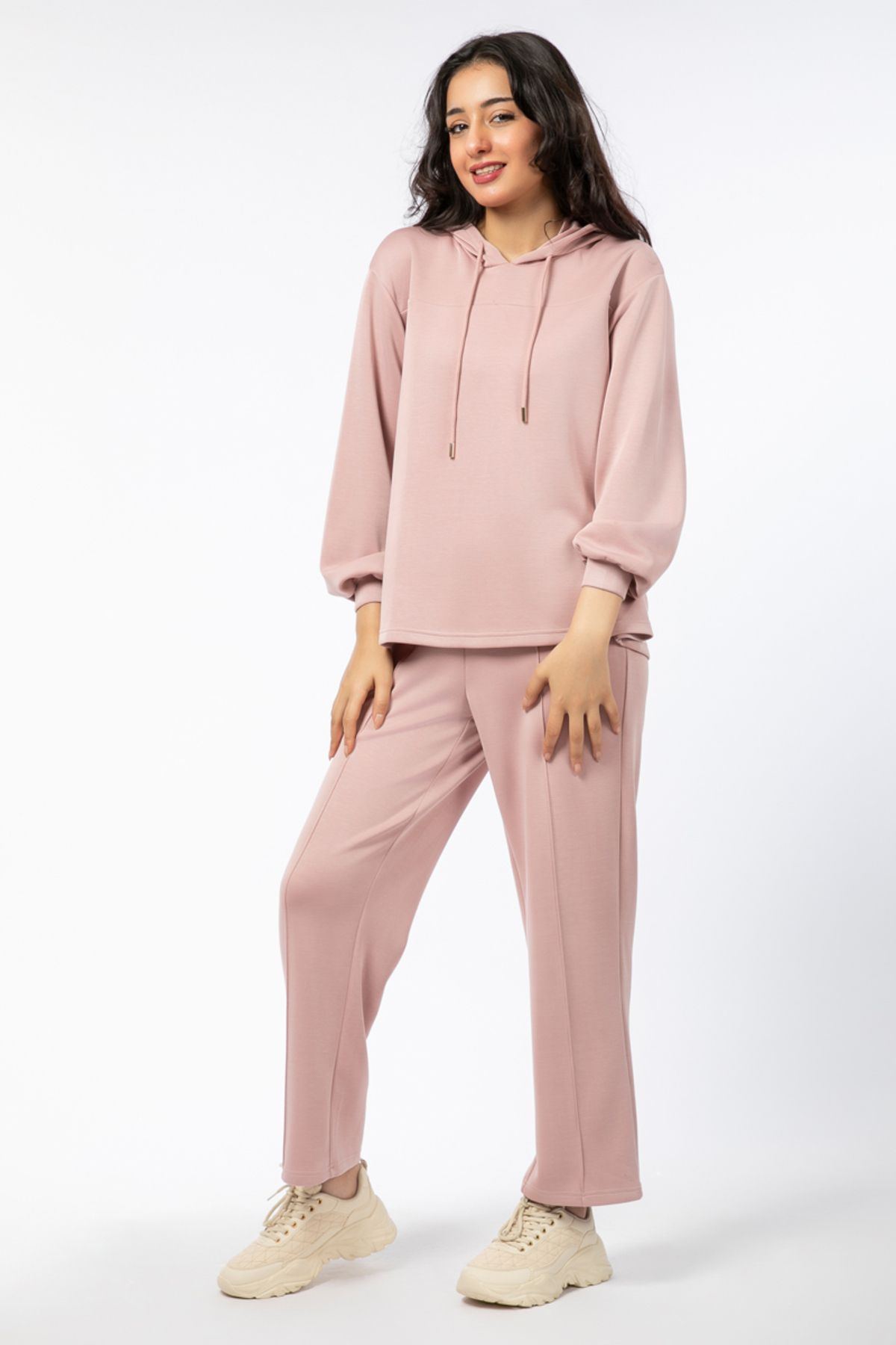 RİNA-Basic Casual Pant_S_Pink 4