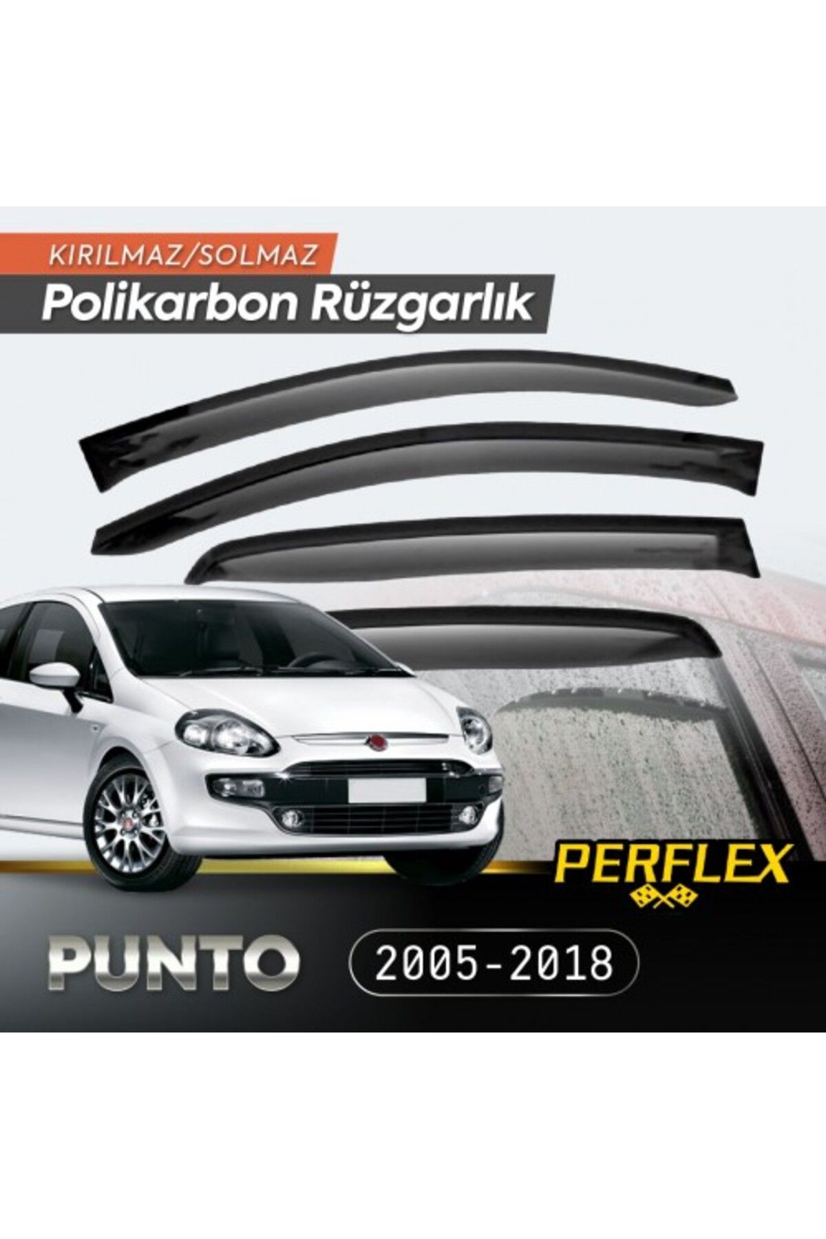 Seyrangah Fiat Punto Grande 2005-2018 Cam Rüzgarlığı V2 Mugen