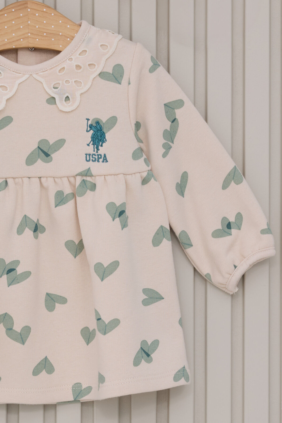 U.S. Polo Assn. Kız Bebek Kahverengi Elbise fotoğrafı 2 (önizleme)